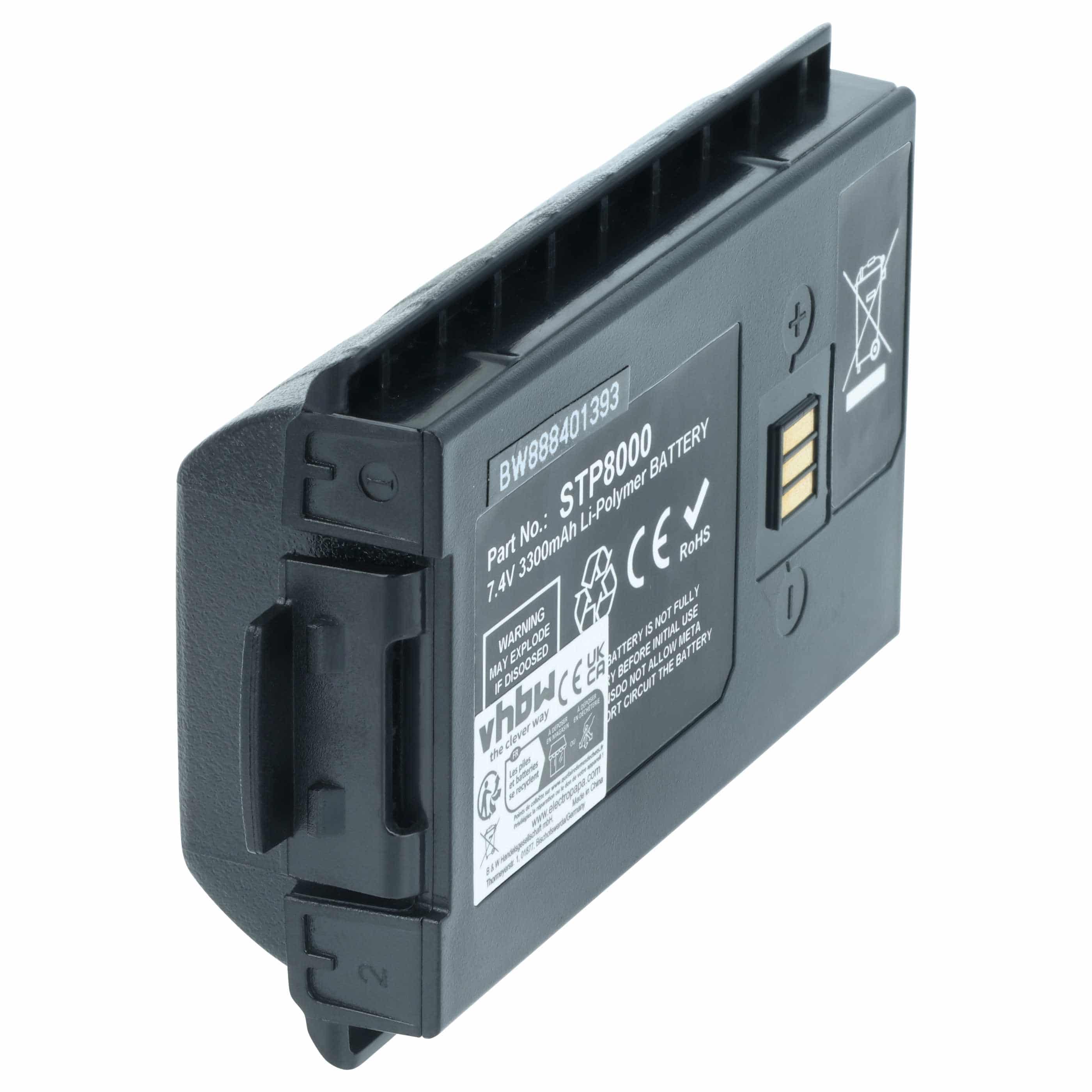 Radio 5x Battery replaces Sepura 300-01174, 300-01175, 300-00635, 300-00631, 300-00634 - 3300 mAh 7.4 V Li-Ion