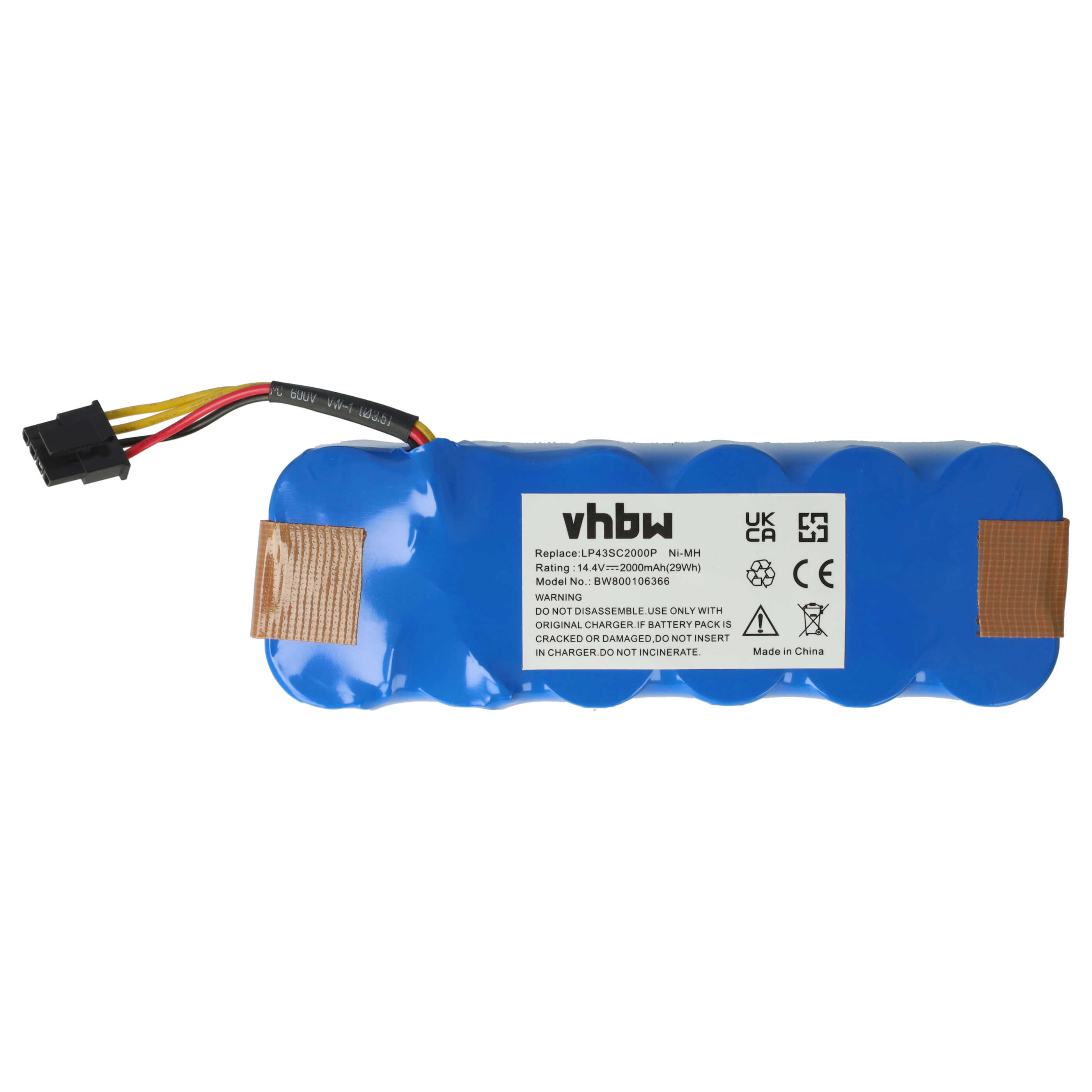 Battery Replacement for Ariete AT5186005100 for - 2000mAh, 14.4V, NiMH