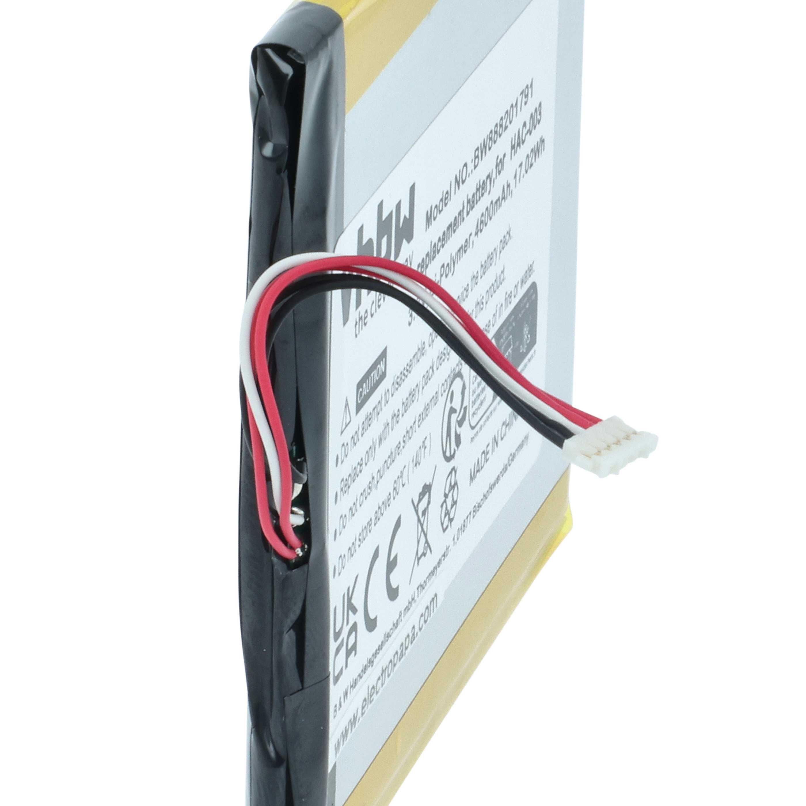 Games Console Battery replaces Nintendo HAC-A-BPHAT-C0, HAC-003 - 4600 mAh 3.7 V Li-polymer
