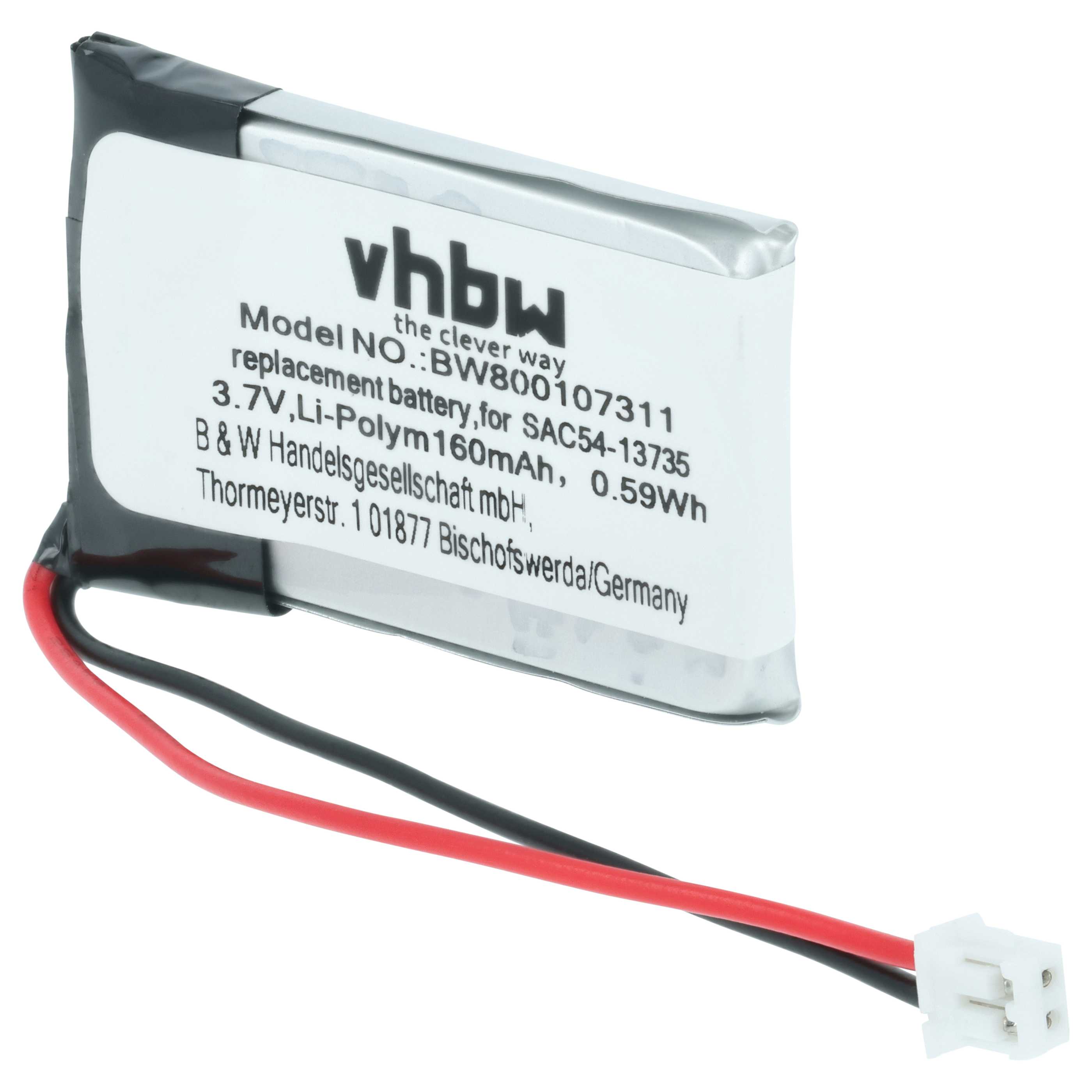 Batteria collare per collare per cani sostituisce SAC54-13735 - 160mAh 3,7V Li-Poly