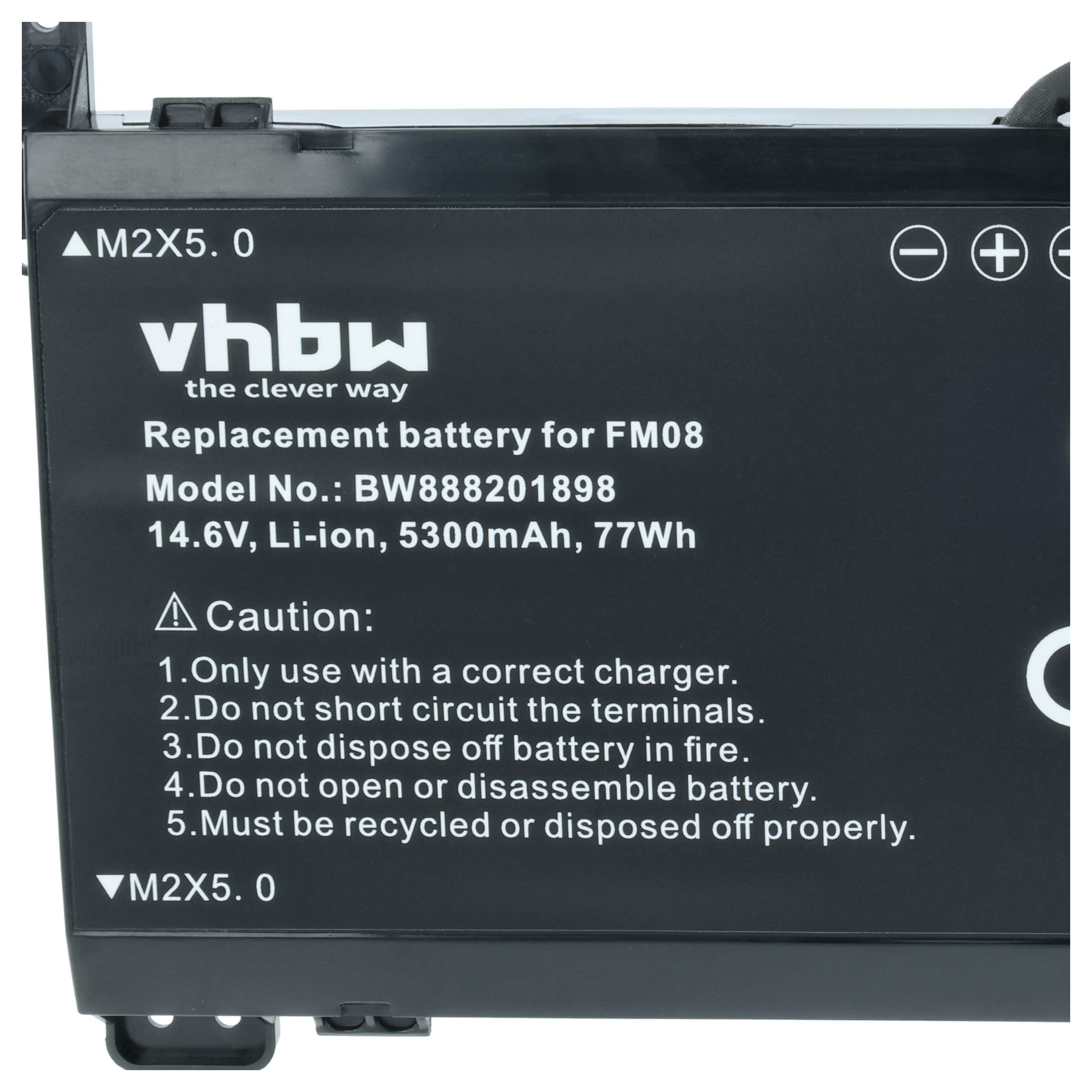 Akumulator do laptopa zamiennik HP 922753-421, 922976-855, FM08, 922752-421 - 5300 mAh 14,6 V Li-Ion, czarny