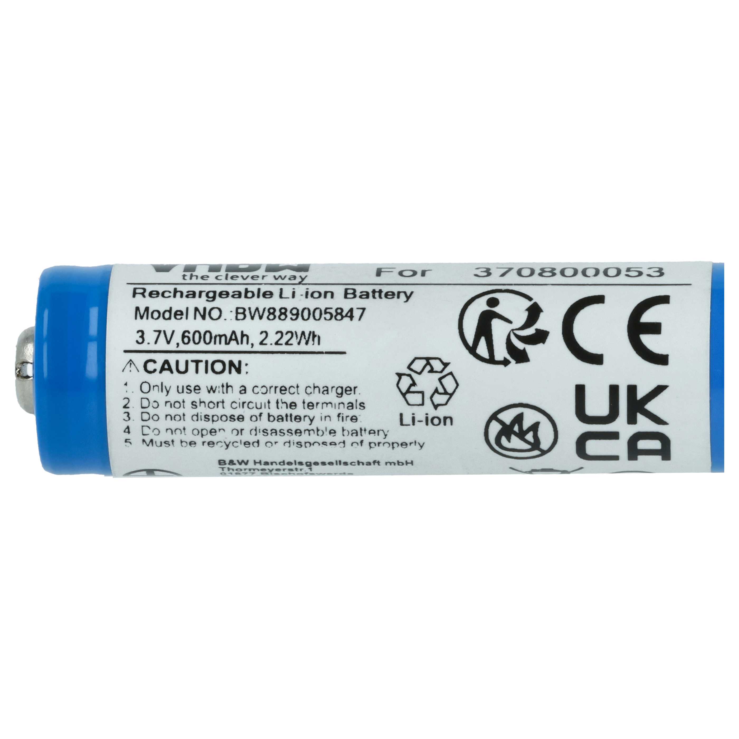 Batterie (2 pcs.) remplace Carrera 370800053 modèle radio-télécommandé - 600mAh 3,7V Li-ion