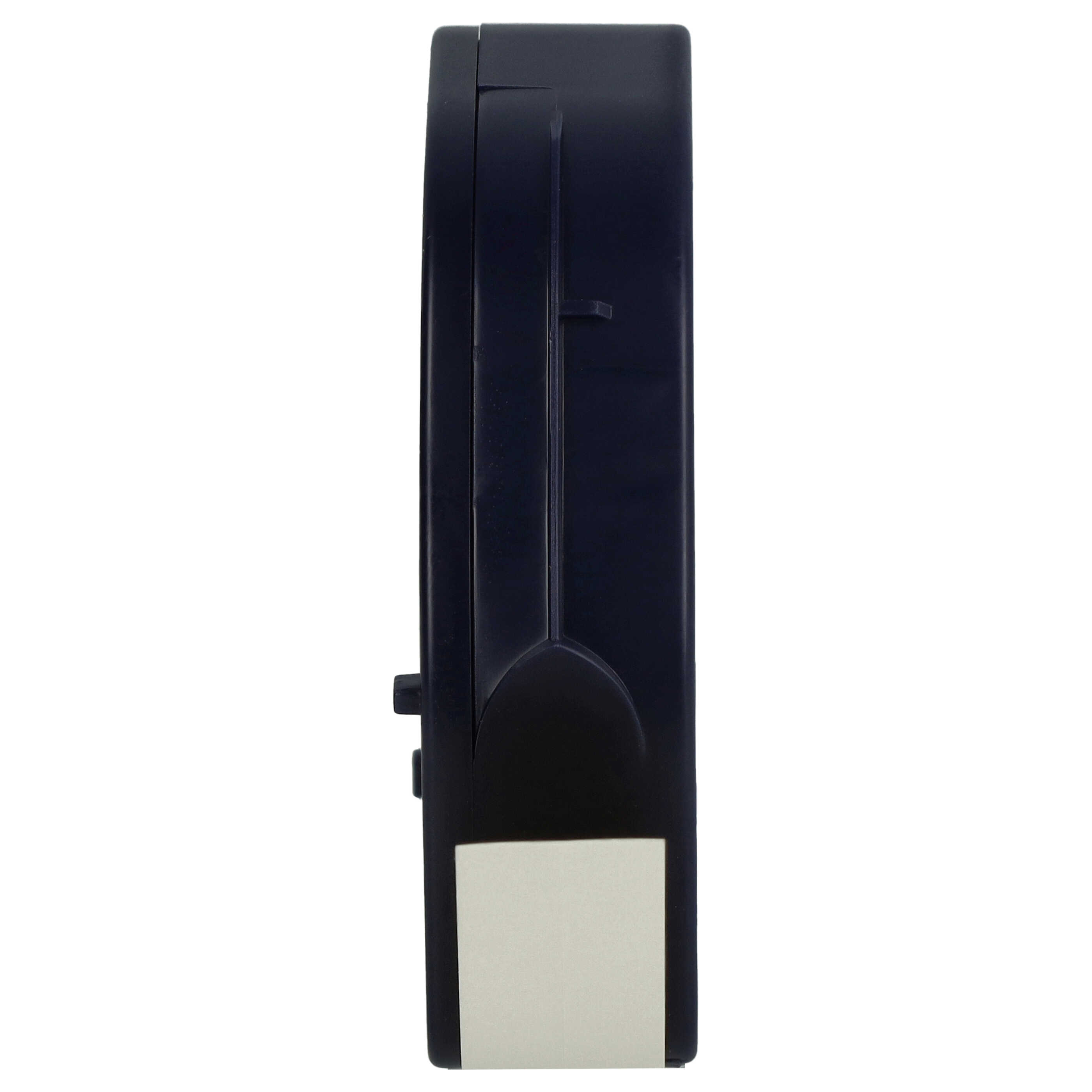 Cassette à ruban en plastique remplace Dymo 91222, S0721670 - 12mm lettrage Noir ruban Jaune, plastique