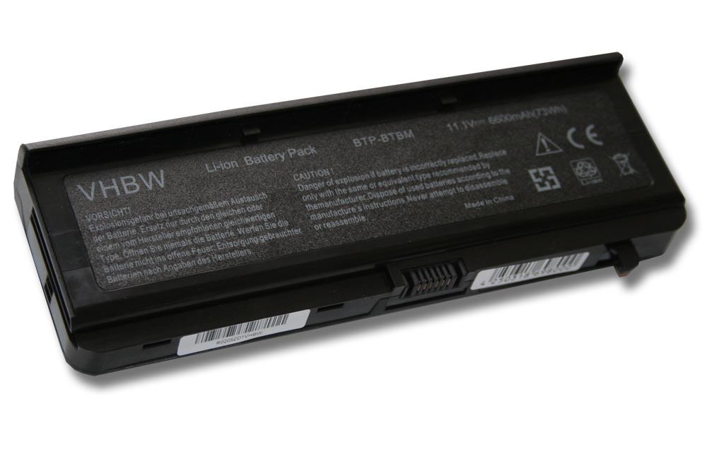 Notebook Battery Replacement for Medion BTP-BRBM, BTP-BSBM, 40021138, 40022655 - 6600mAh 11.1V Li-Ion, black