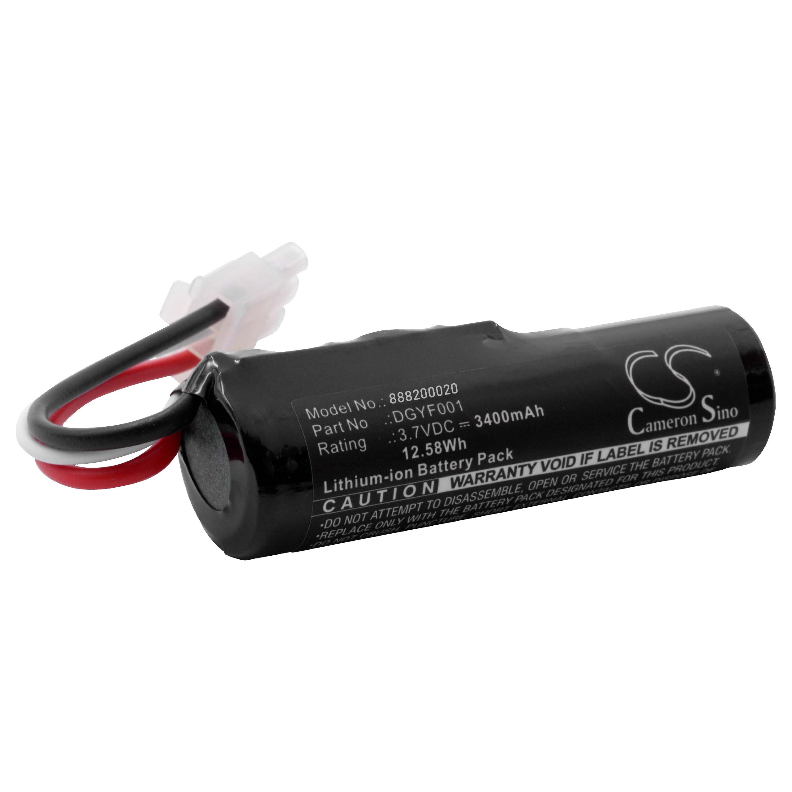  Battery replaces Logitech GPRLO18SY002, DGYF001, 533-000096 for LogitechLoudspeaker - Li-Ion 3400 mAh