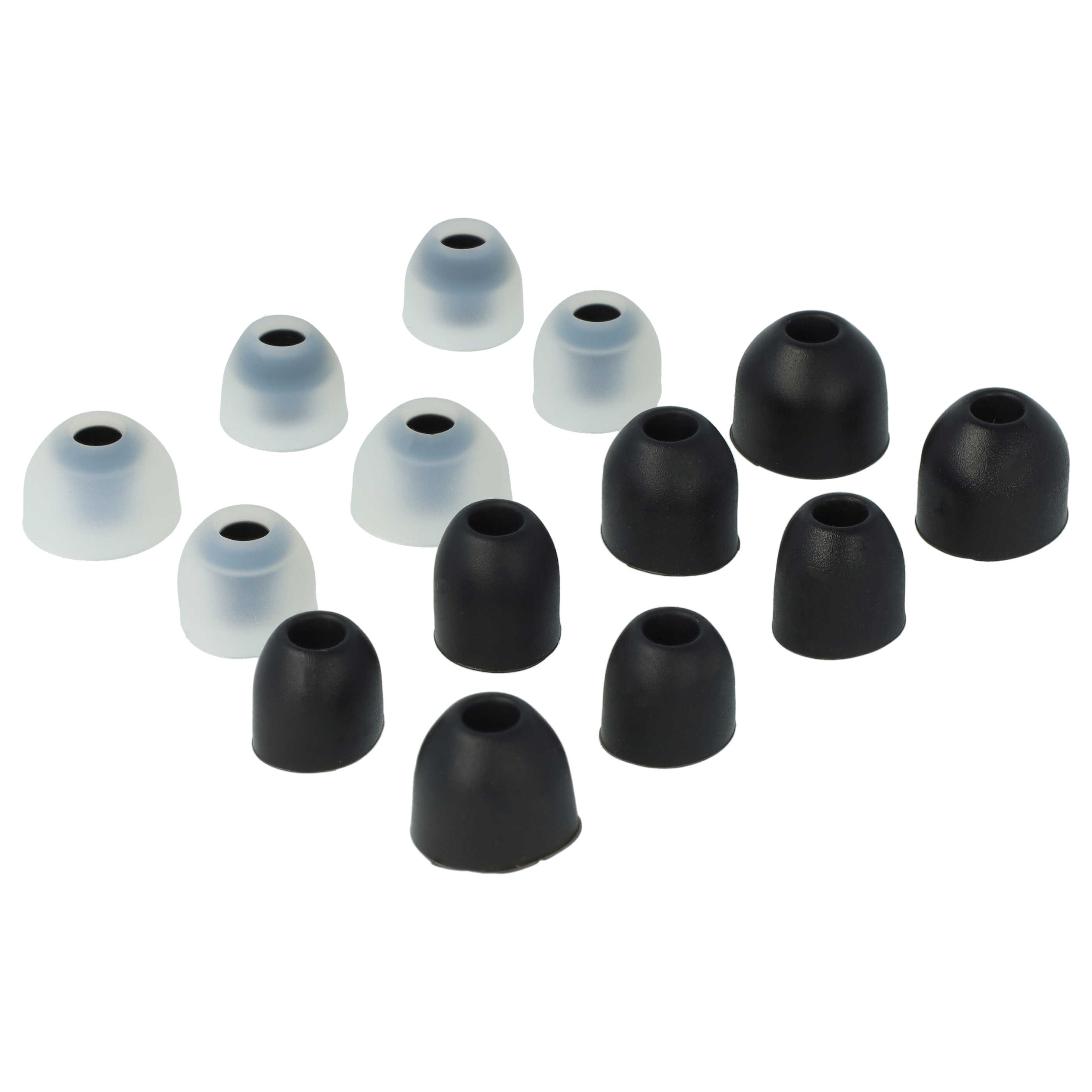  7x pares de tapones compatible con Sony WF-1000XM3 para auriculares inalámbricos - negro / blanco