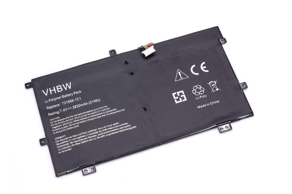 Batterie remplace HP HSTNN-IB5C pour ordinateur portable - 2830mAh 7,4V Li-polymère