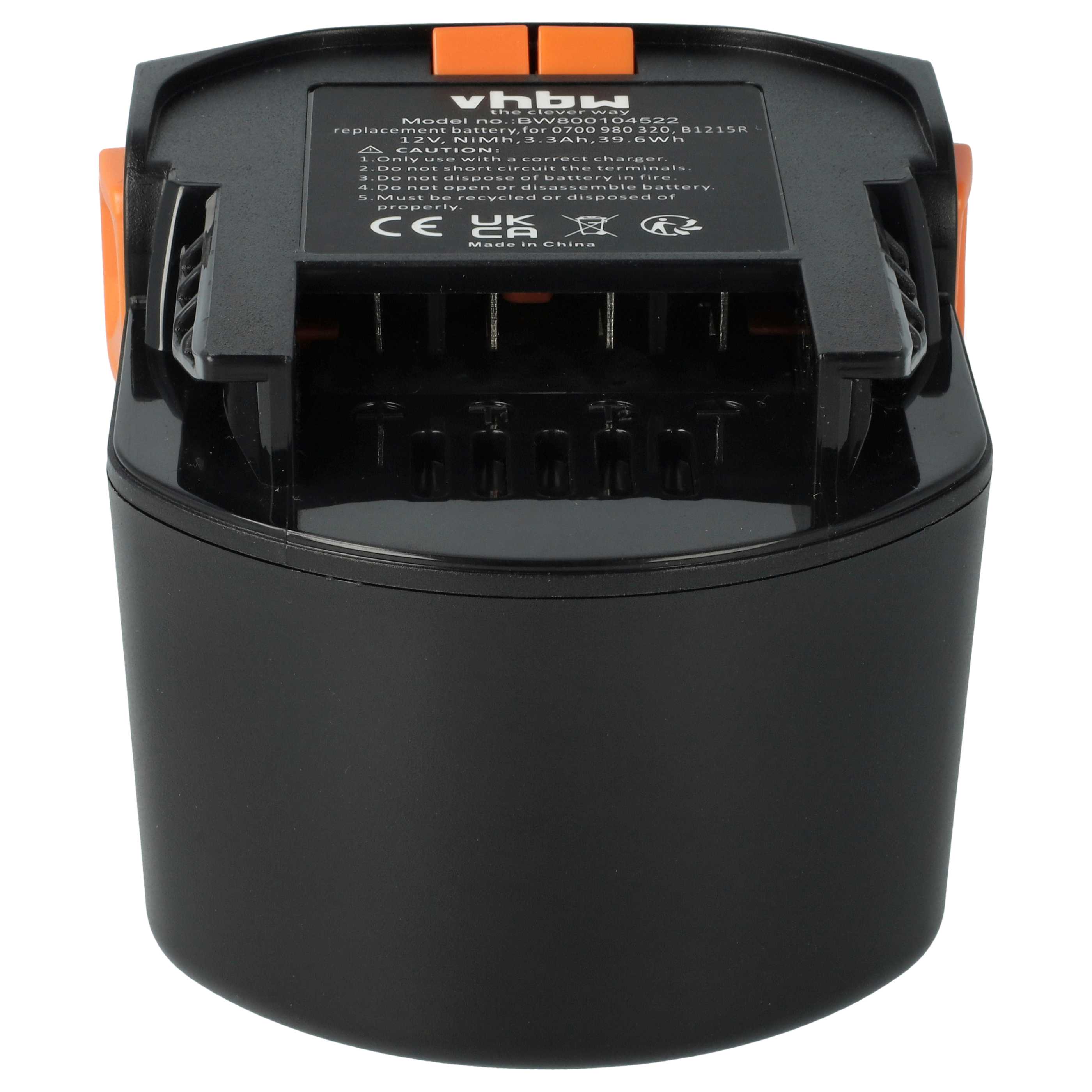 Batterie remplace AEG 0700 980 320, M1230R, B1220R, B1215R outil électrique AEG - 3,3Ah 12V NiMH