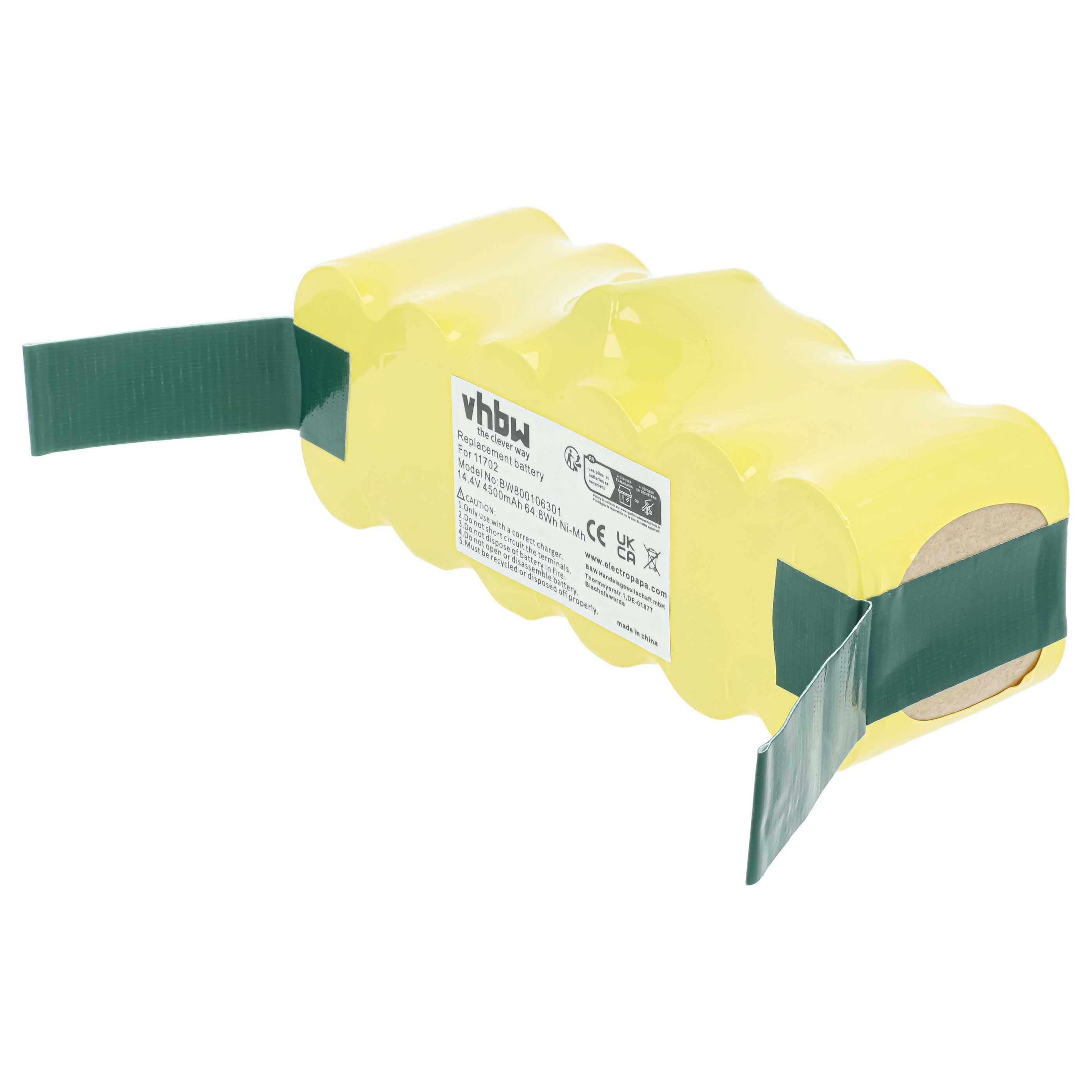 Batteria sostituisce 11702, 80501e, 80601, 68939, 80501, 4419696 per aspirapolvere - 4500mAh 14,4V NiMH