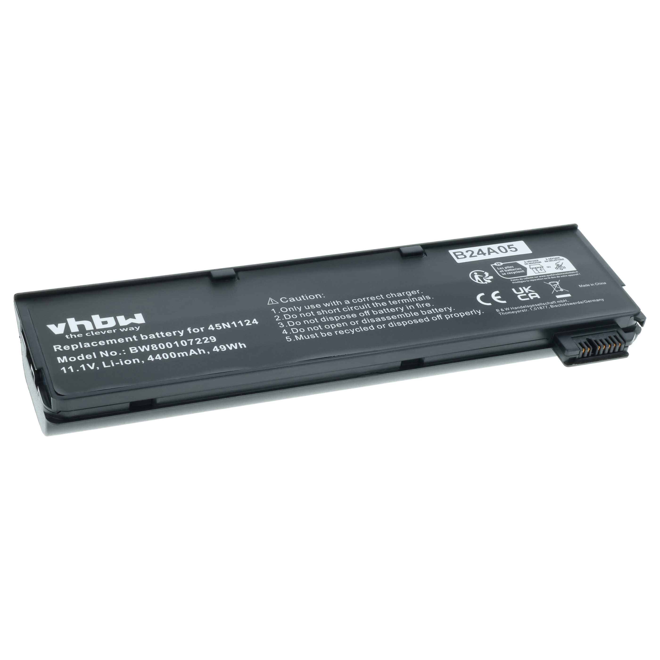 Akumulator do laptopa zamiennik Lenovo 00HW034, 00HW033, 0C52861, 0C52862 - 4400 mAh 11,1 V Li-Ion, czarny