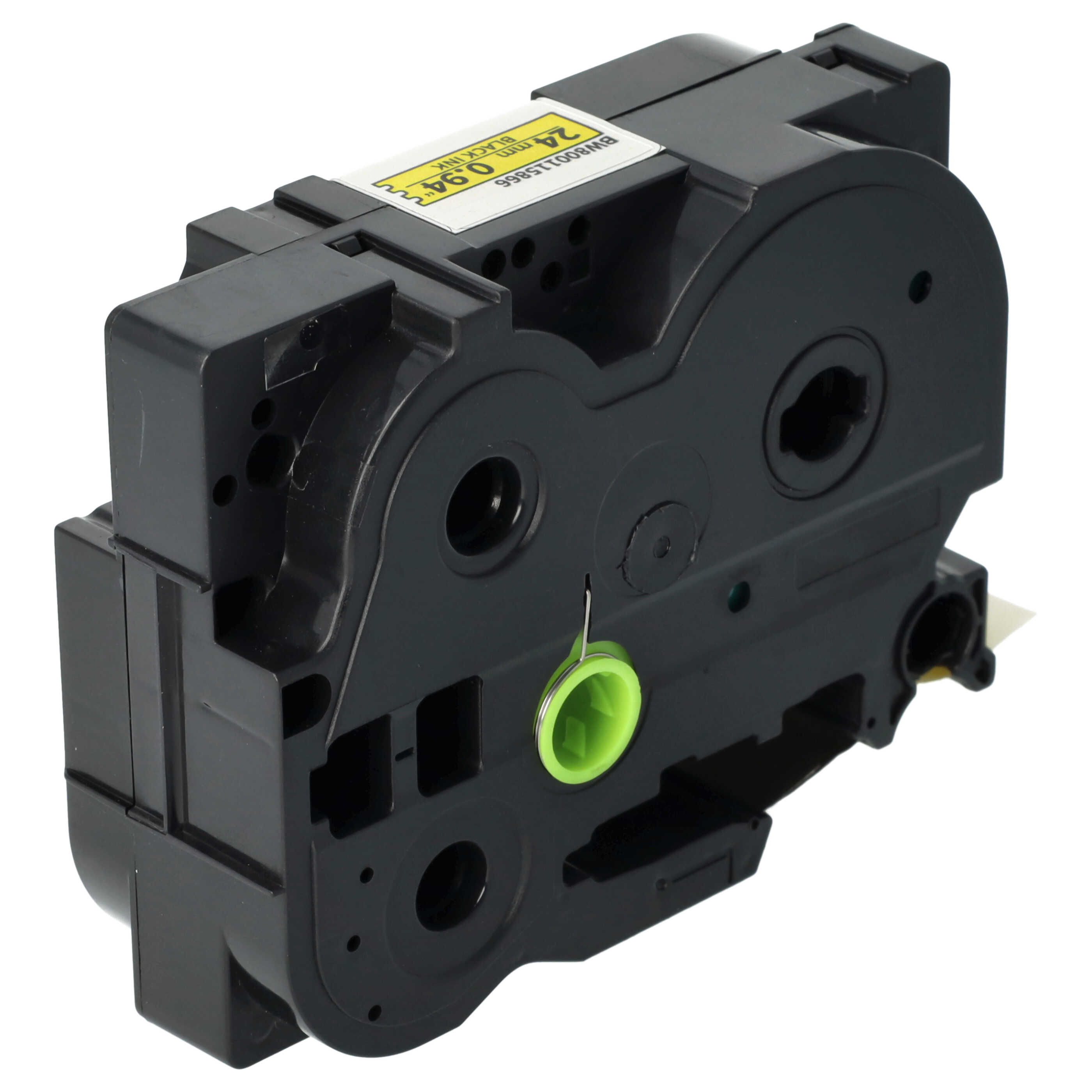 Taśma do etykiet zam. Brother HGE-651 - 24mm, napis czarny / taśma żółta, plastik