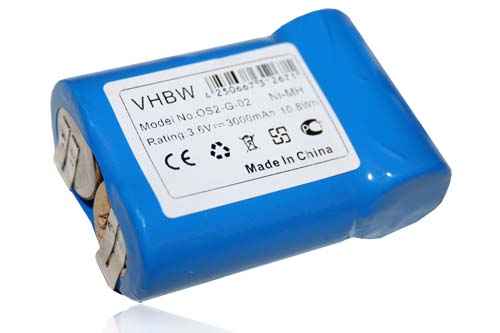 Battery replaces AEG 520104 for AEG 3000mAh, 3.6V, NiMH