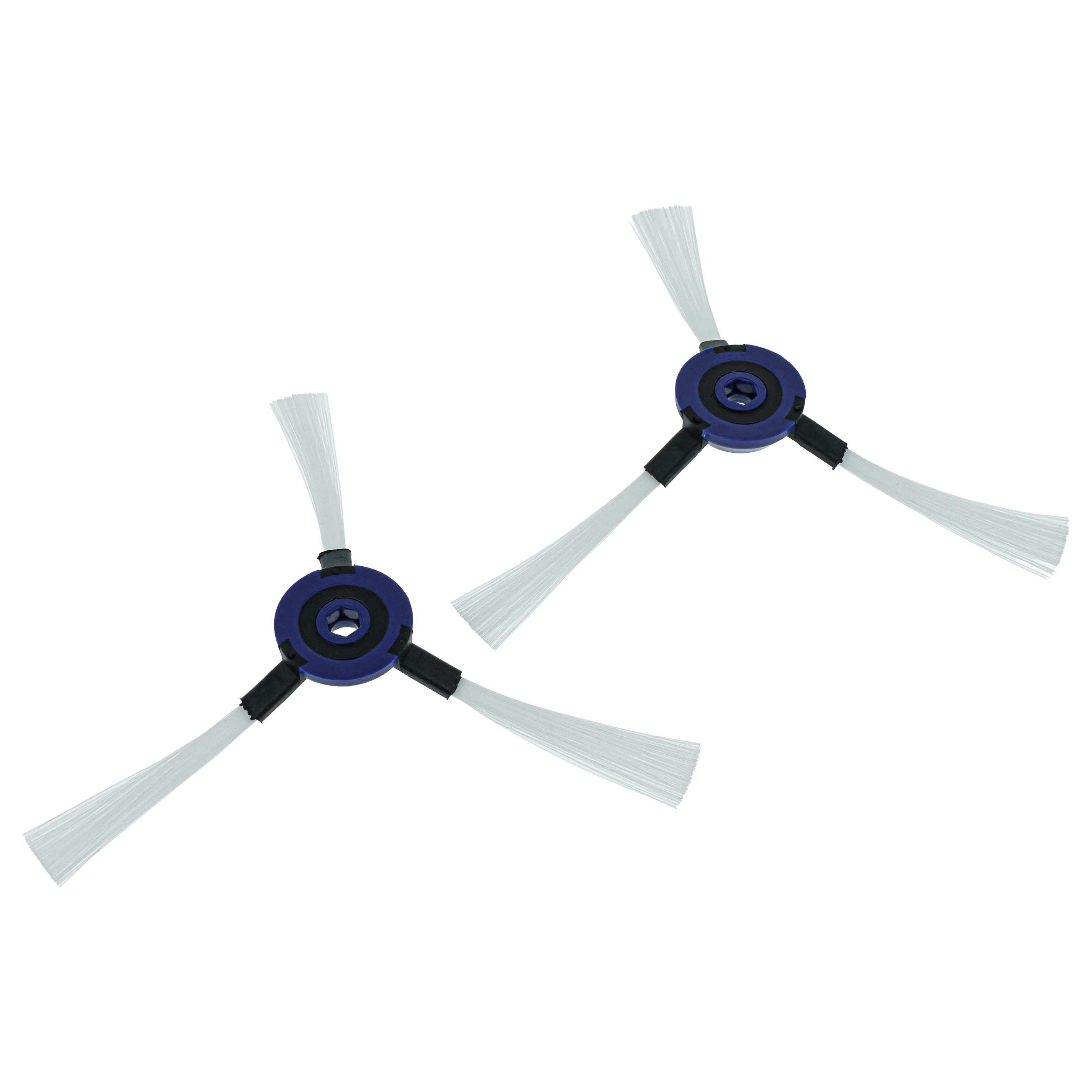 2x Side Brush suitable for Rowenta Smart Force Robot Vacuum Cleaner - 3-armed, black, white, blue