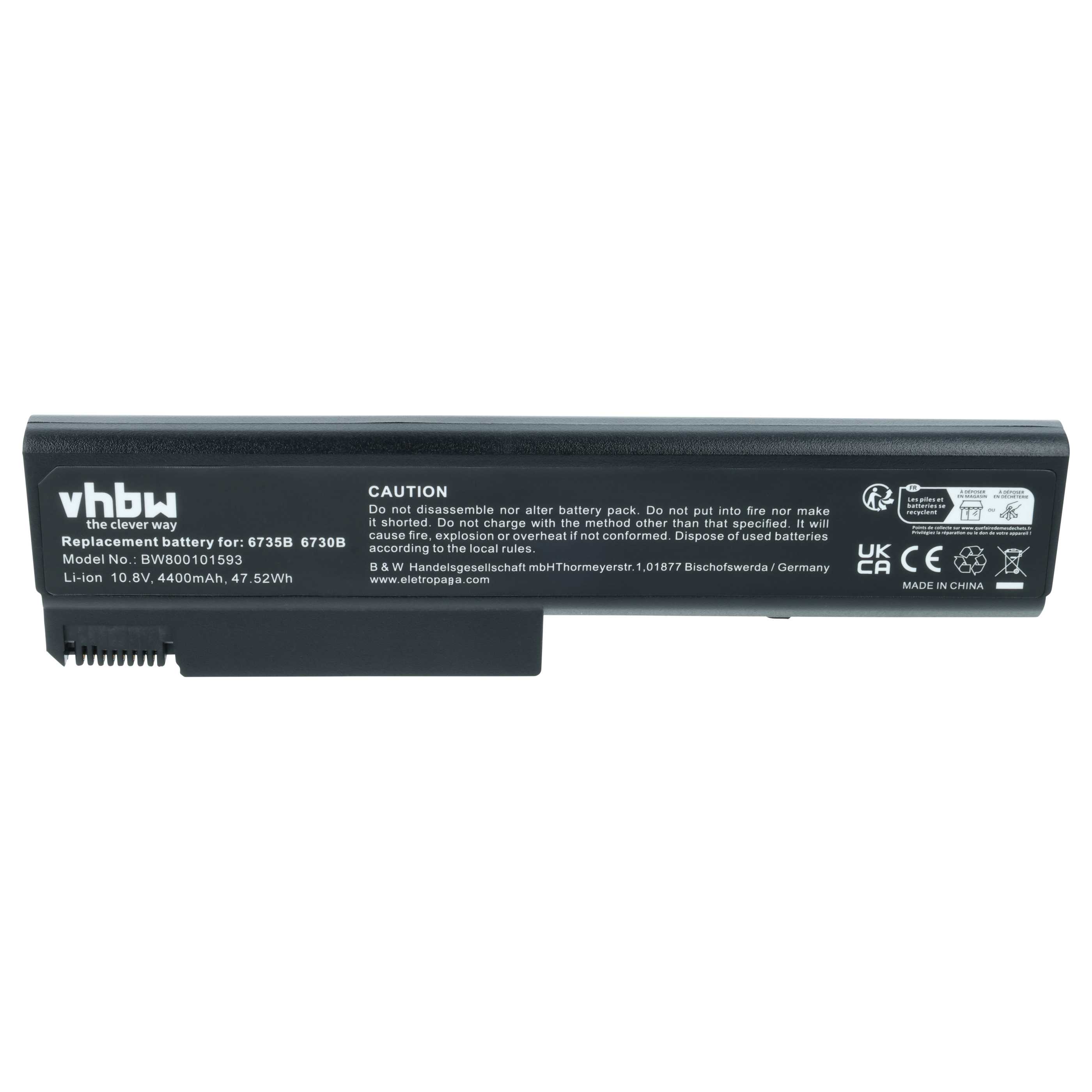 Akumulator do laptopa zamiennik HP 484786-001, 491173-543, HSTNN-144C-A - 4400 mAh 10,8 V Li-Ion, czarny