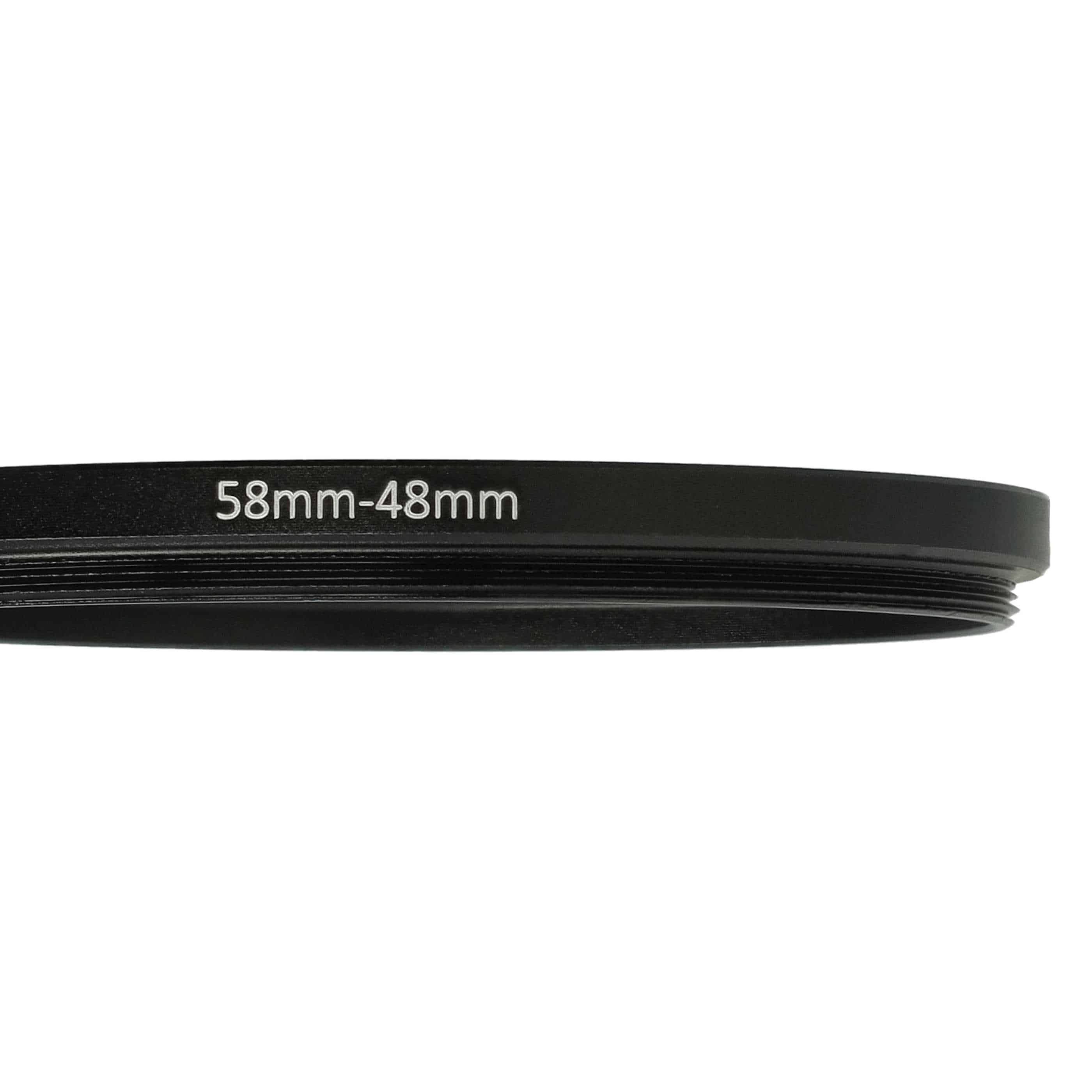 Step-Down Ring Adapter from 58 mm to 48 mm suitable for Camera Lens - Filter Adapter, metal