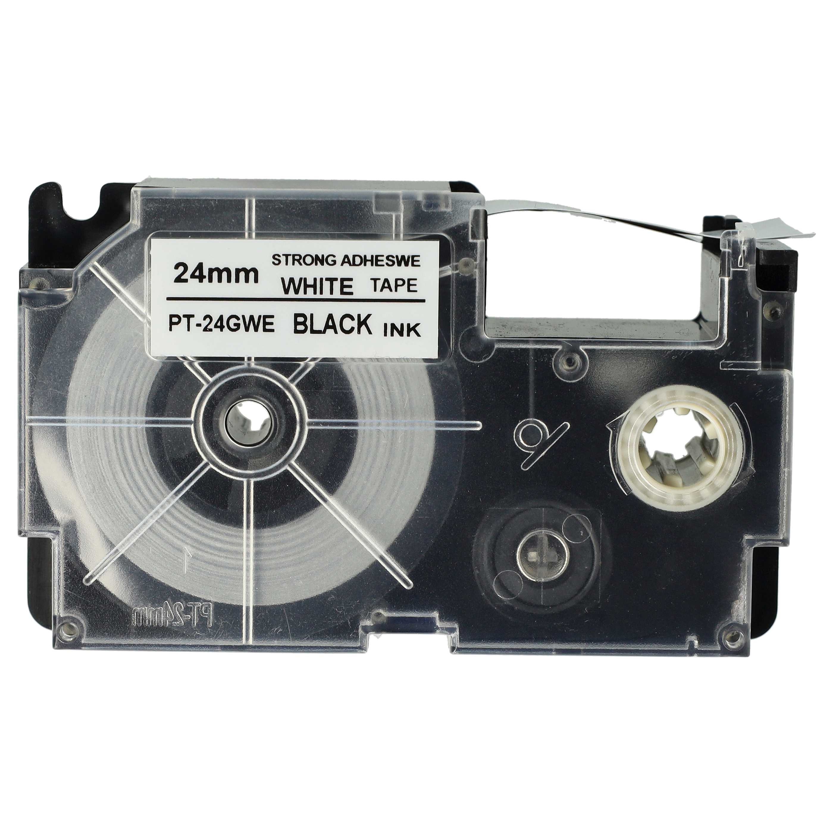 Label Tape replaces Casio XR-24GWE - 24 mm Black to White