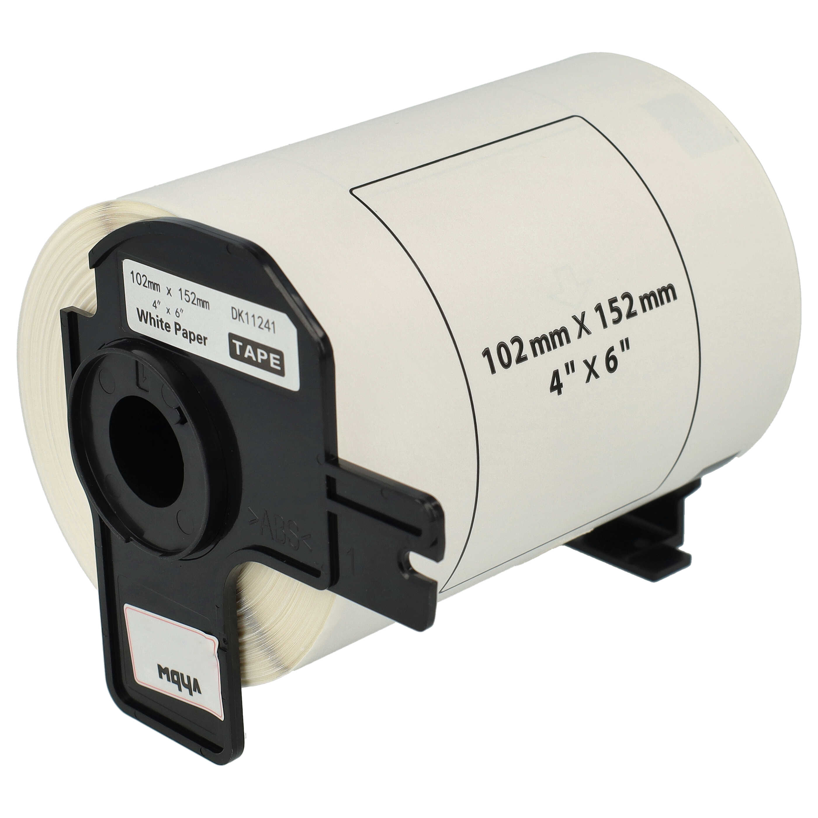 Étiquettes remplacent Brother DK-11241 pour imprimante étiqueteuse - standard 102mm x 152mm + support