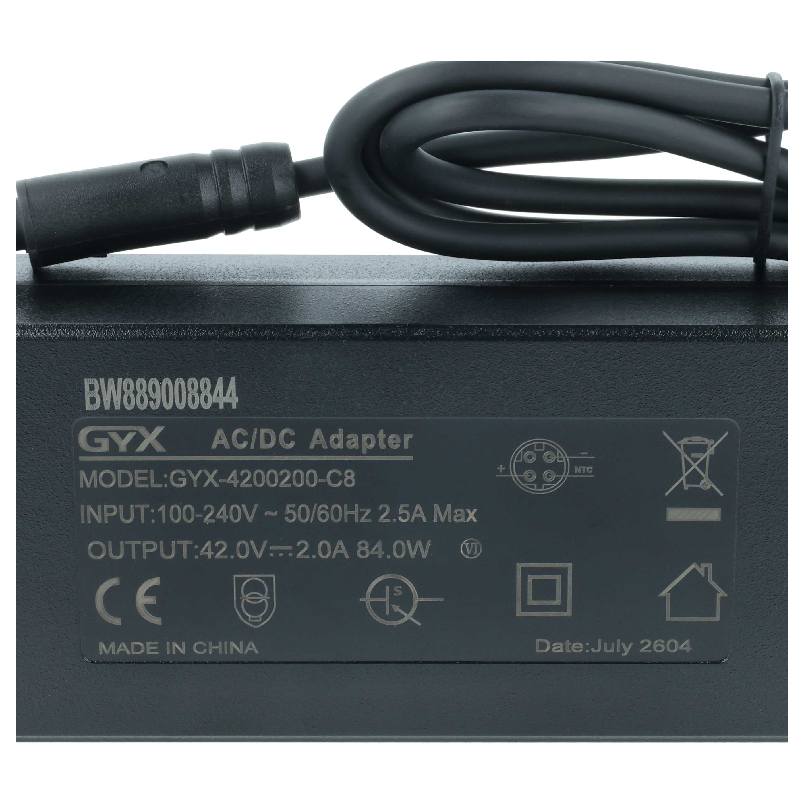 Chargeur remplace Yamaha 600/625, Pasc5 pour batterie e-bike prise