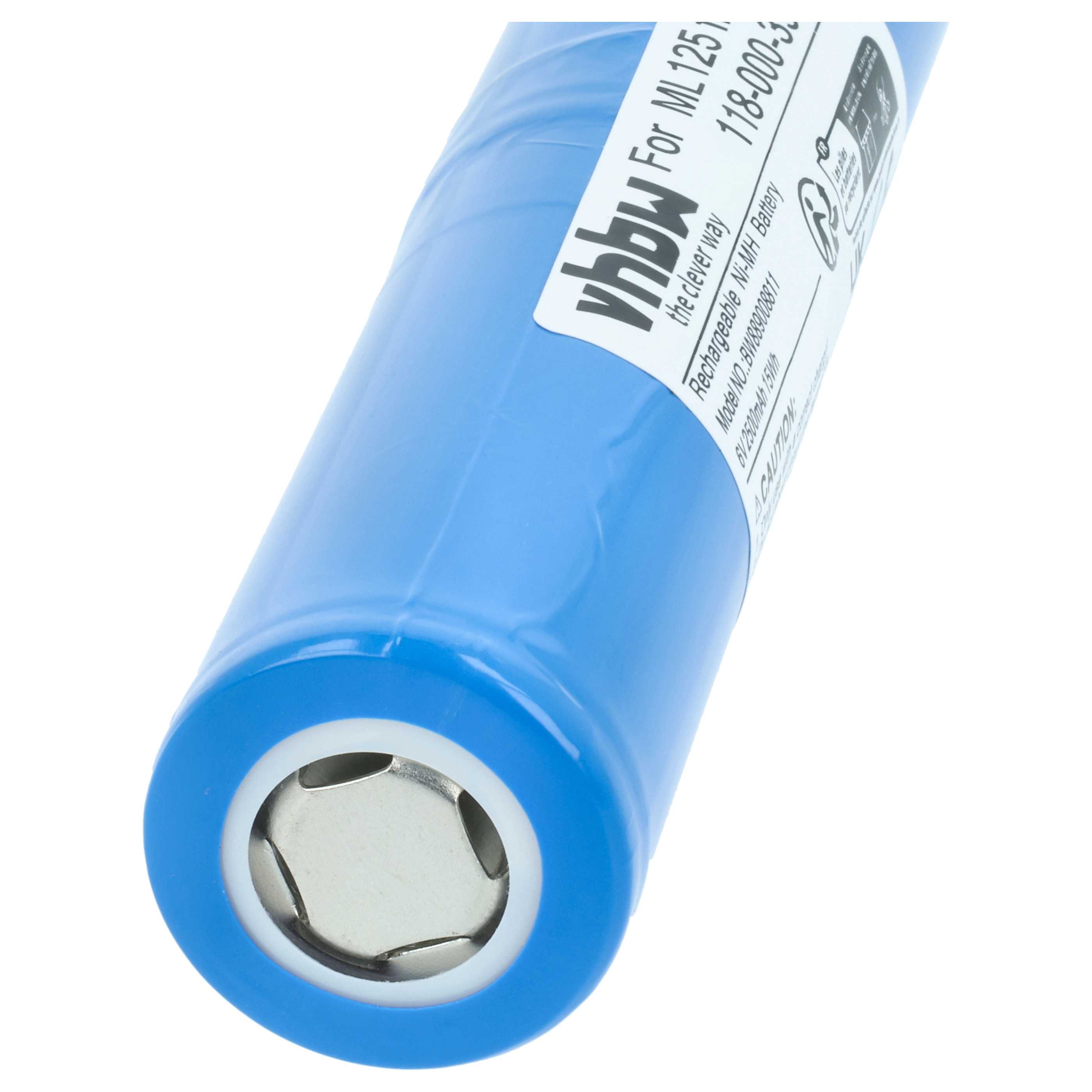 Taschenlampe-Akku als Ersatz für Maglite 118-000-395 für Maglite - 2500mAh 6V NiMH