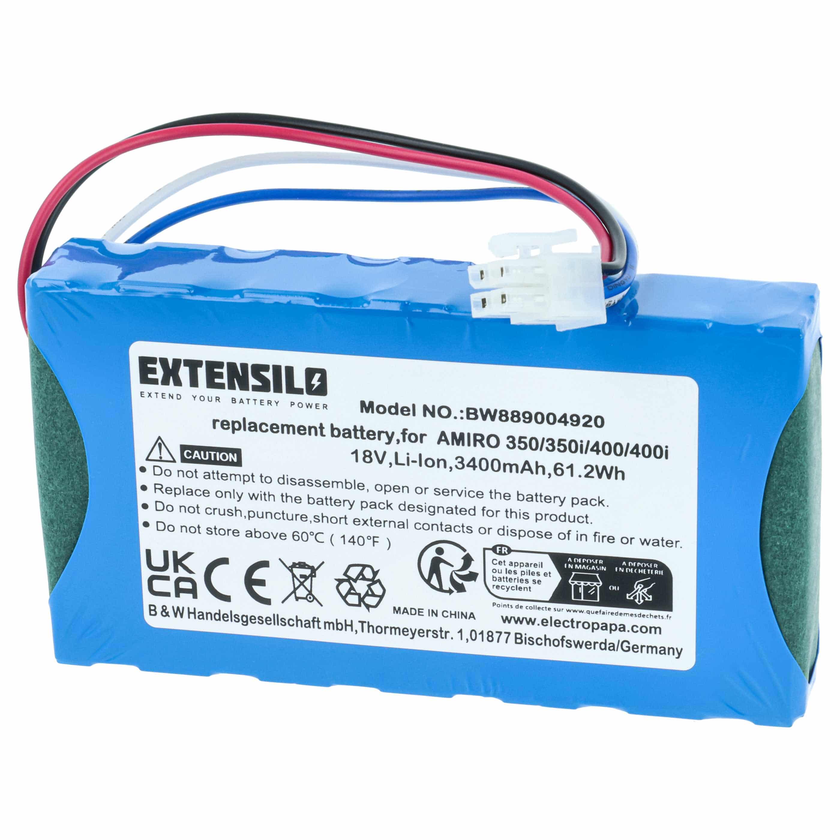 Akku 18V als Ersatz für Yard Force 1920726 - 3400mAh Li-Ion