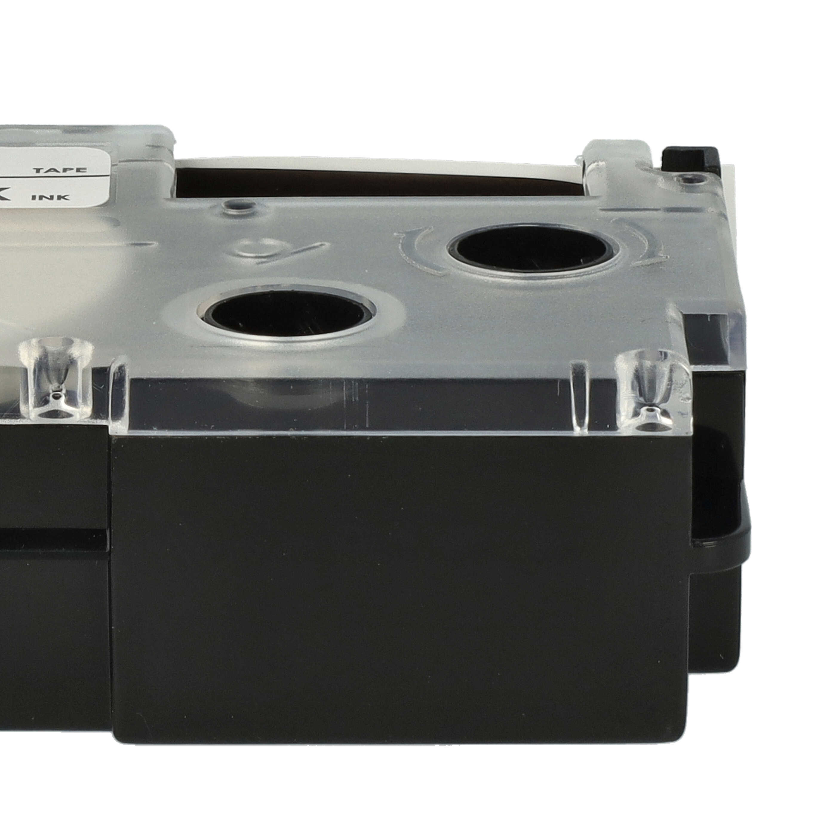 50x Label Tape replaces Casio XR-18WE, XR-18WE1 - 18 mm Black to White