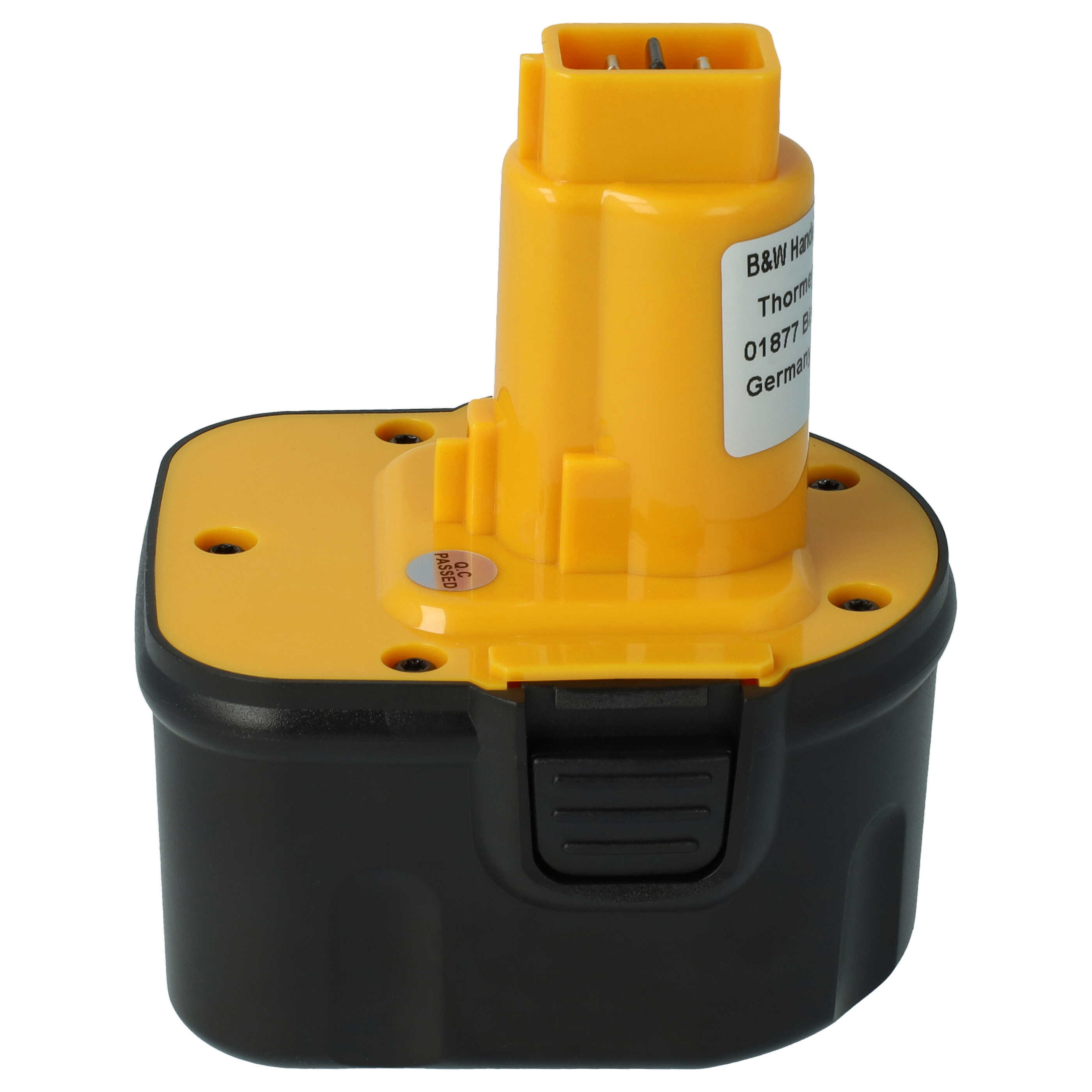 Electric Power Tool Battery (3x Unit) Replaces Dewalt DC9071 - 2000 mAh, 12 V, NiMH