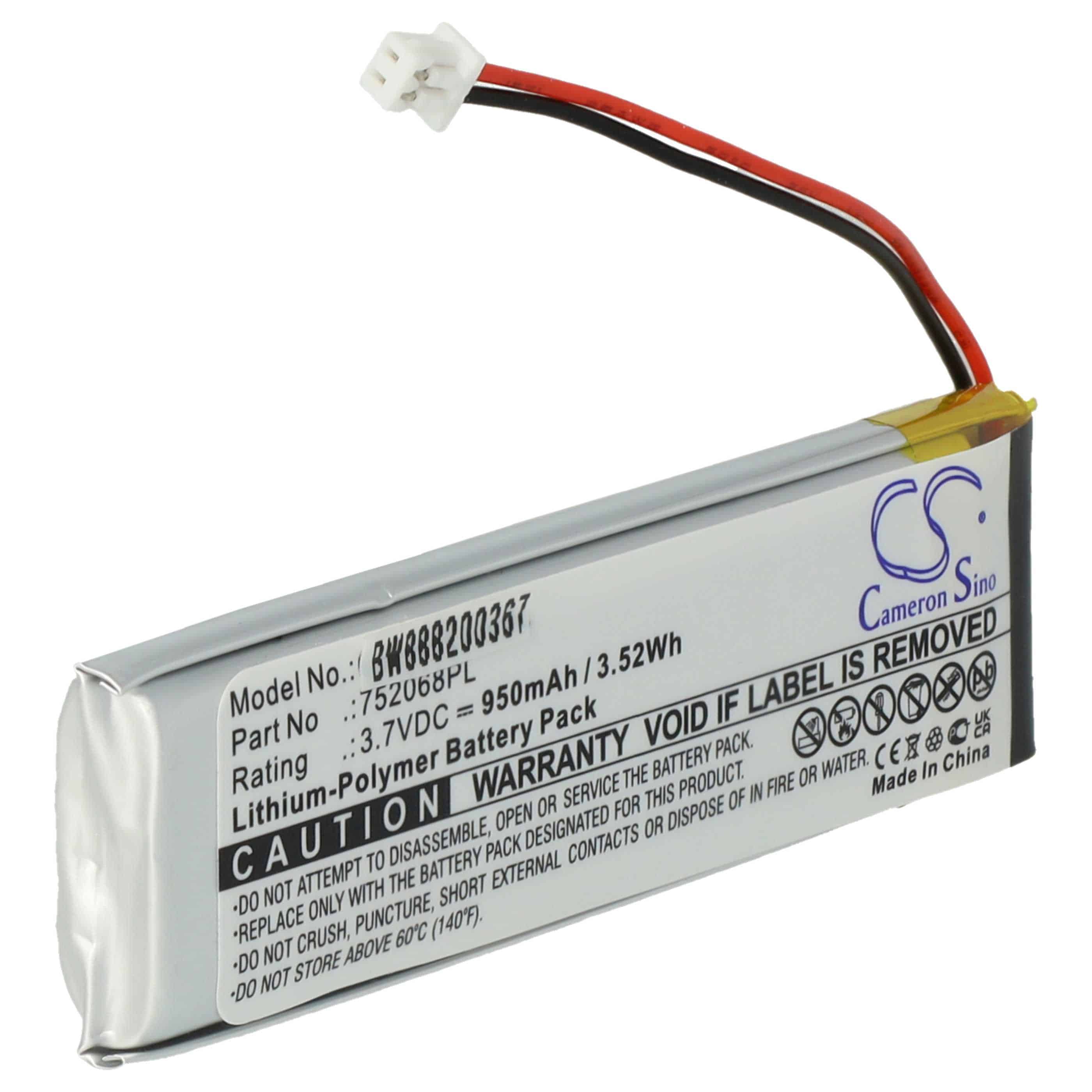 Akku als Ersatz für Midland 752068PL - 950mAh 3,7V Li-Polymer