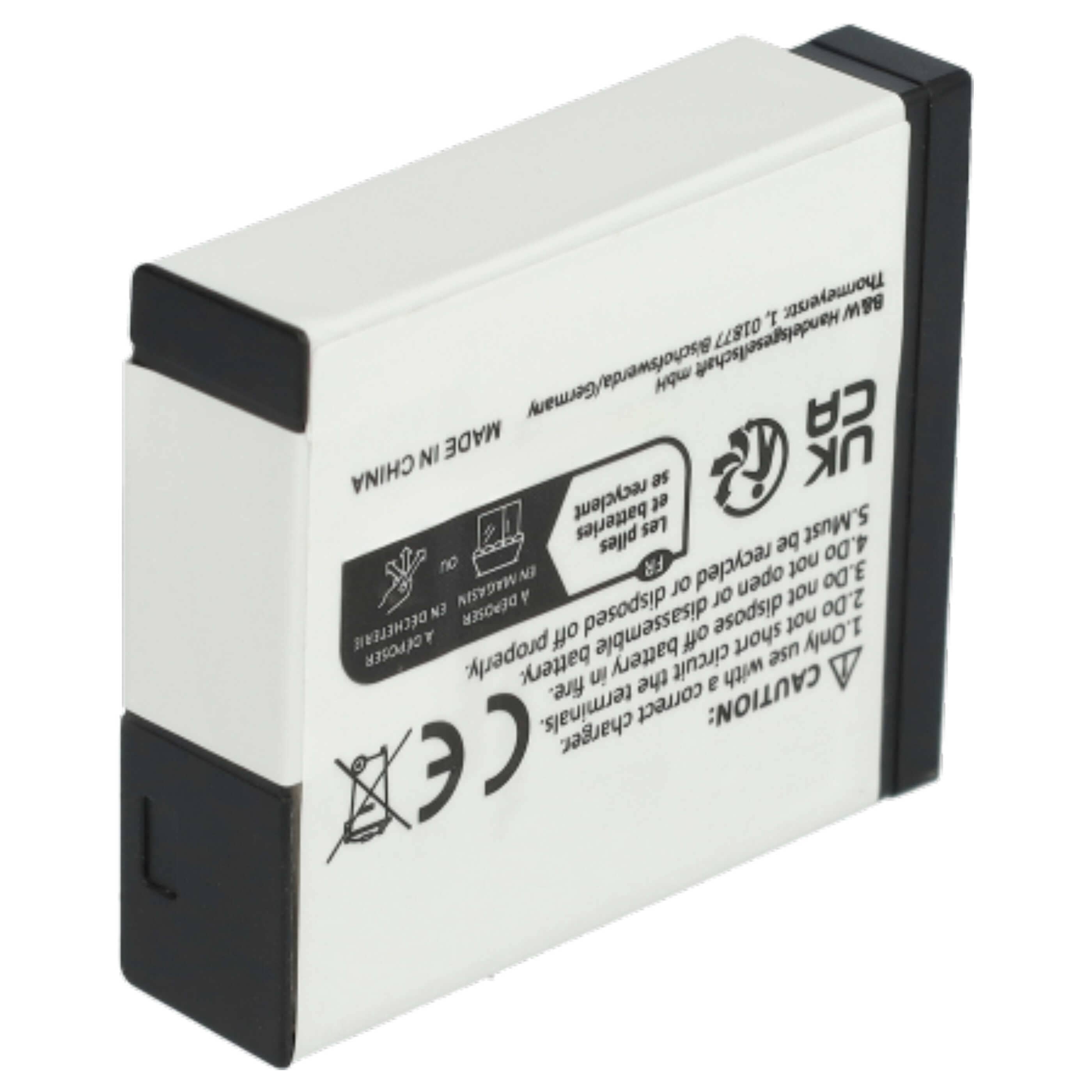 3x Battery replaces Panasonic DMW-BLH7E, DMW-BLH7, DMW-BLHPP, DMW-BLH7PP - 600mAh, 7.2V, Li-Ion with Info Chip