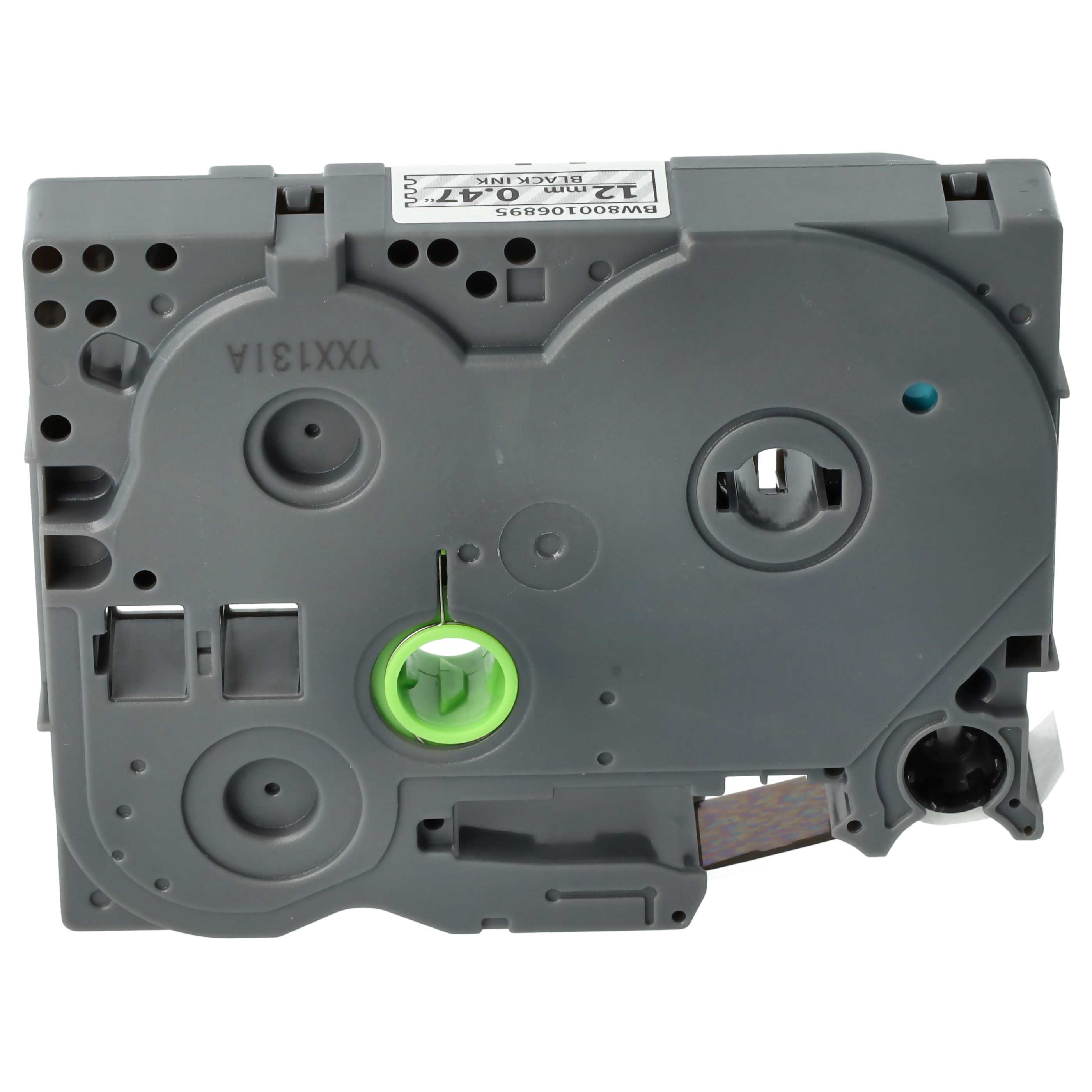5x Label Tape replaces Brother TZ-131, TZE-131 - 12 mm Black to Transparent