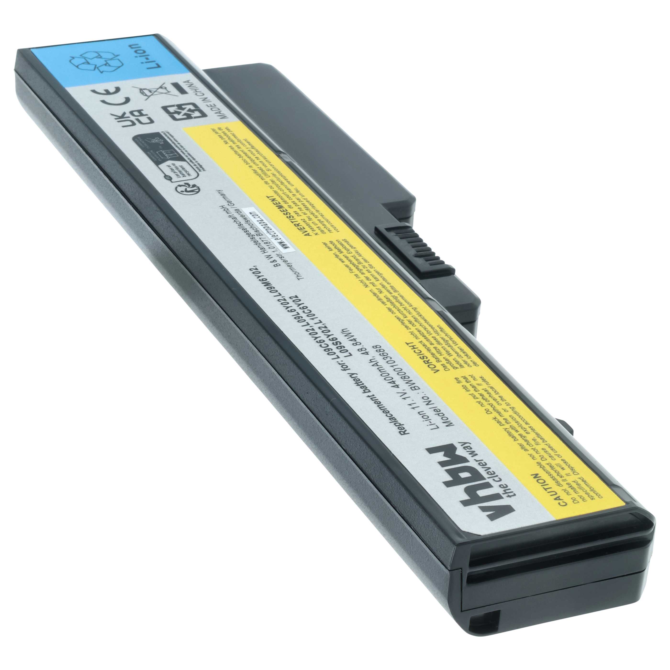 Batteria sostituisce IBM / Lenovo 121000938, 121000937, 121000935 per notebook - 4400mAh 11,1V Li-Ion nero