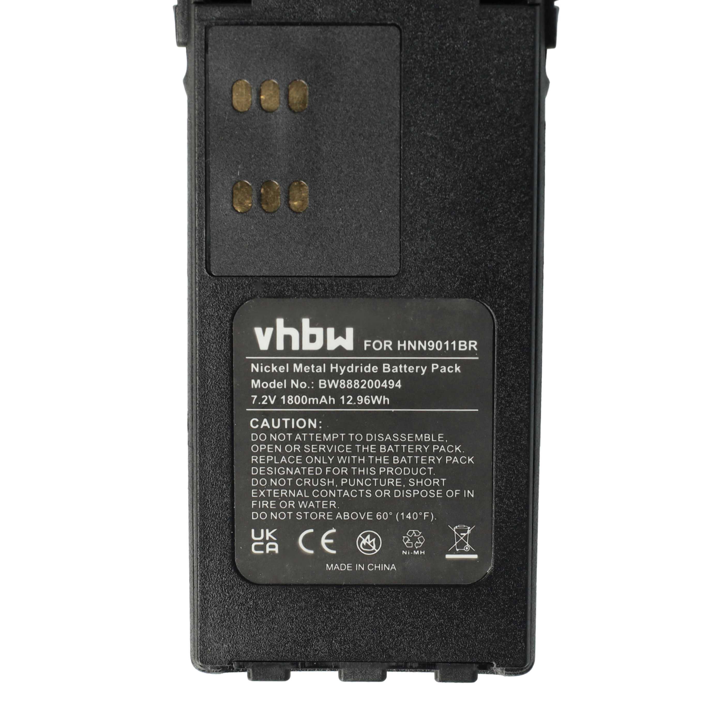 Radio 5x Battery suitable for Motorola GP320, GP340, GP360, GP380 - 1800 mAh 7.2 V NiMH + Belt Clip