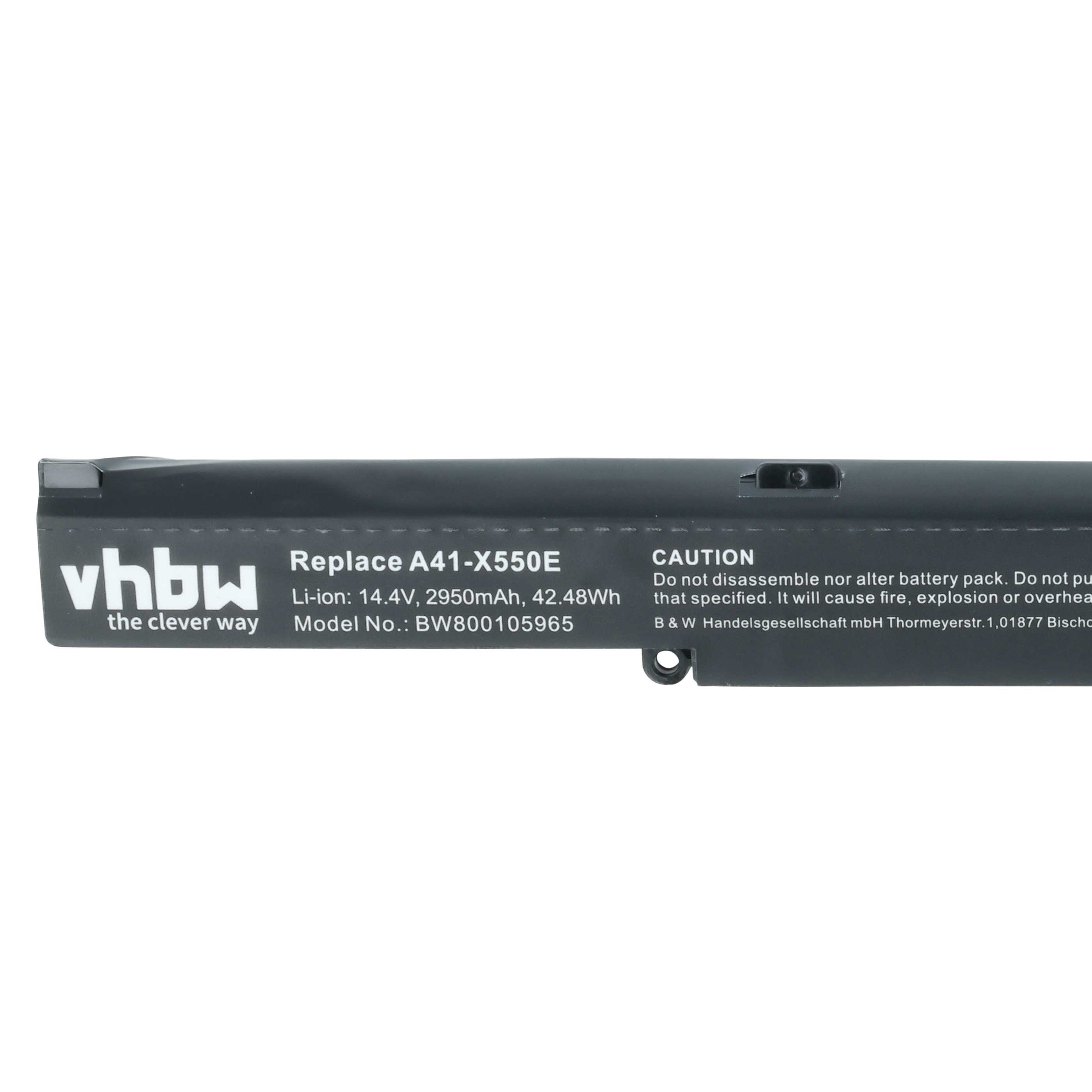 Batteria sostituisce Asus 0B110-00220000, 0B110-00220100 per notebook - 2950mAh 14,8V Li-Ion nero