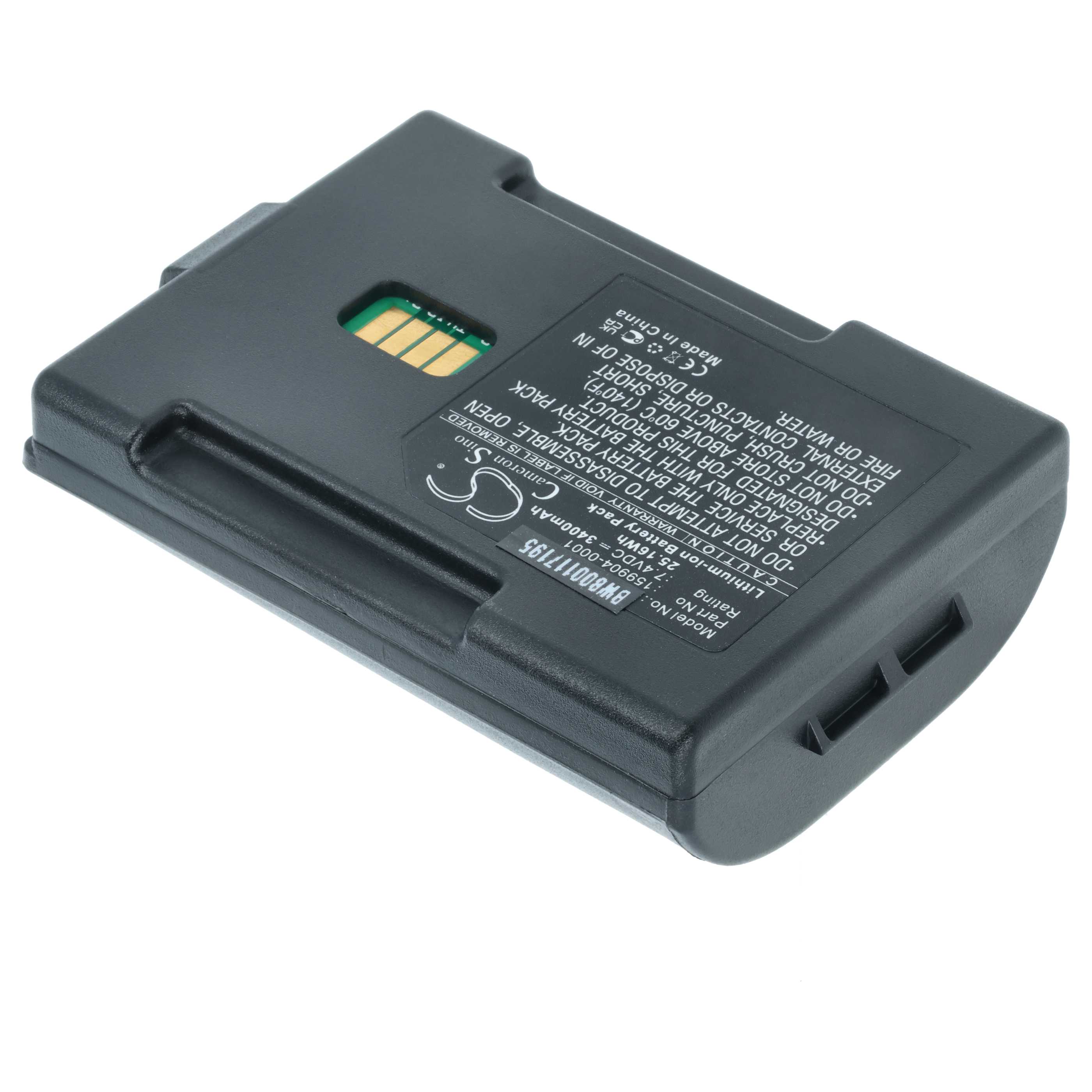 5x Battery replaces LXE 161772-0001, 163467-0001, 159904-0001 for Lxe Barcode Scanner POS - 3400 mAh 7.4 V
