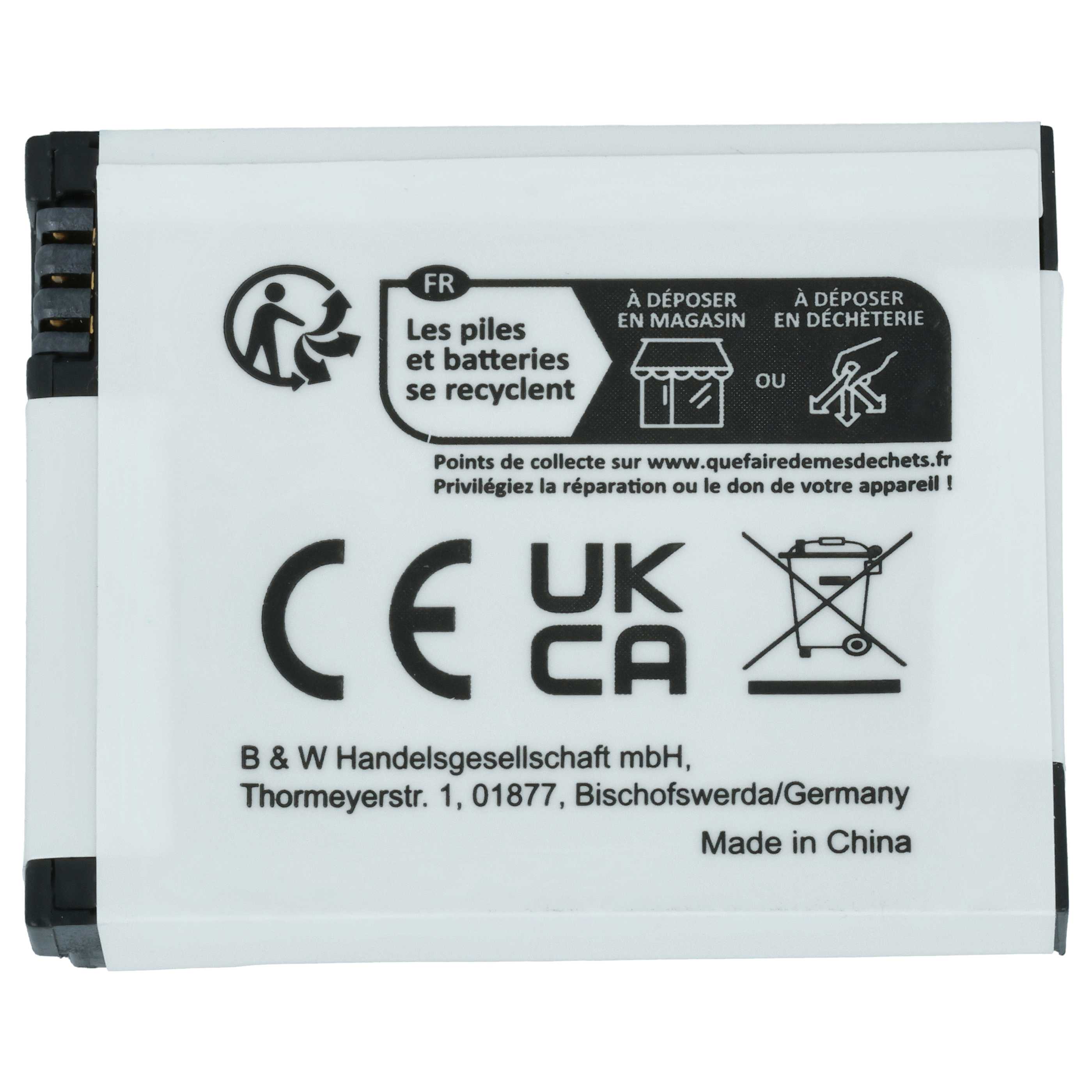 Videocamera Battery replaces GoPro ABPAK-001, AHDBT-002, AHDBT-001 - 1100 mAh 3.7 V Li-Ion
