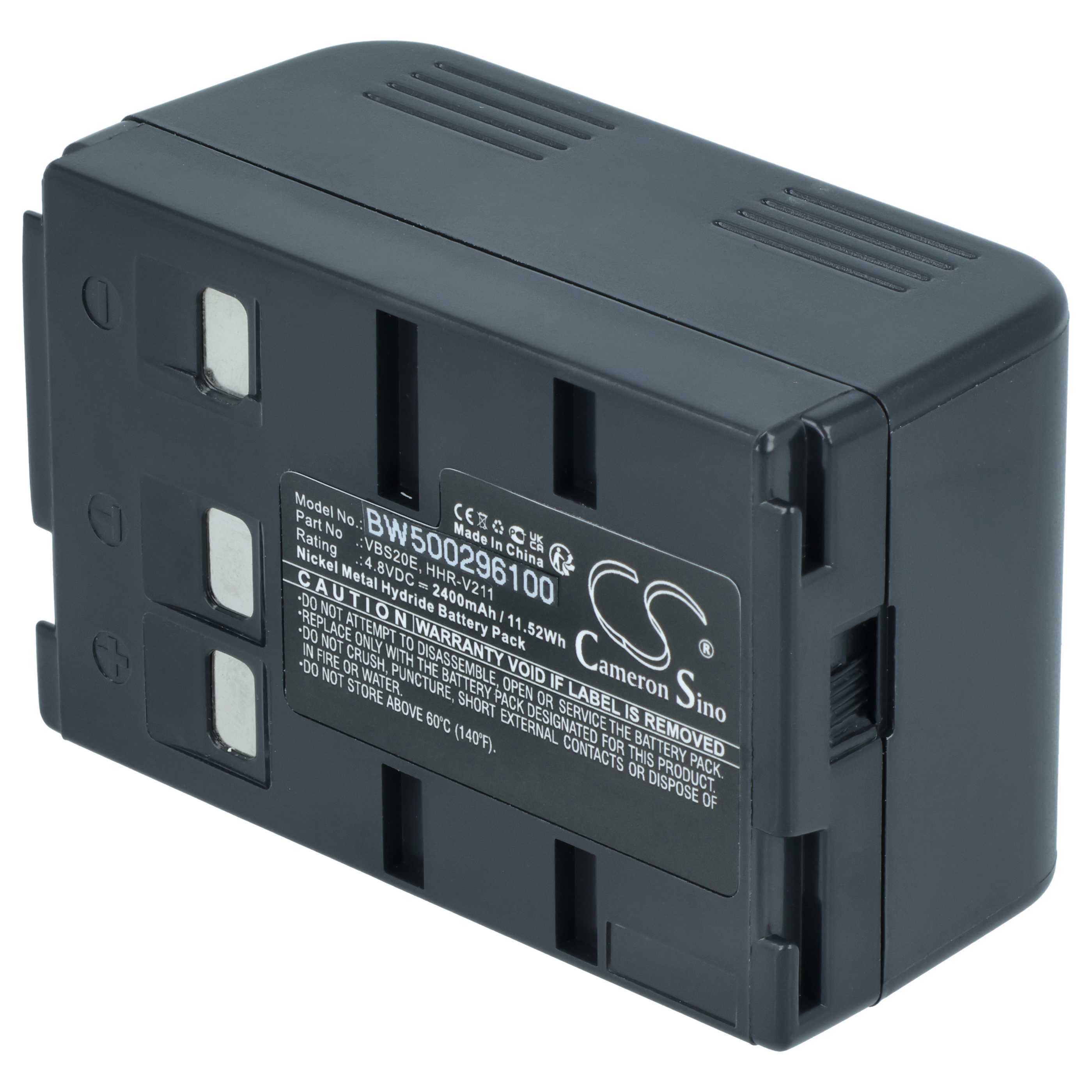 2x Akku für Panasonic wie VBS10E, 2400mAh, Ni-MH, 4,8V
