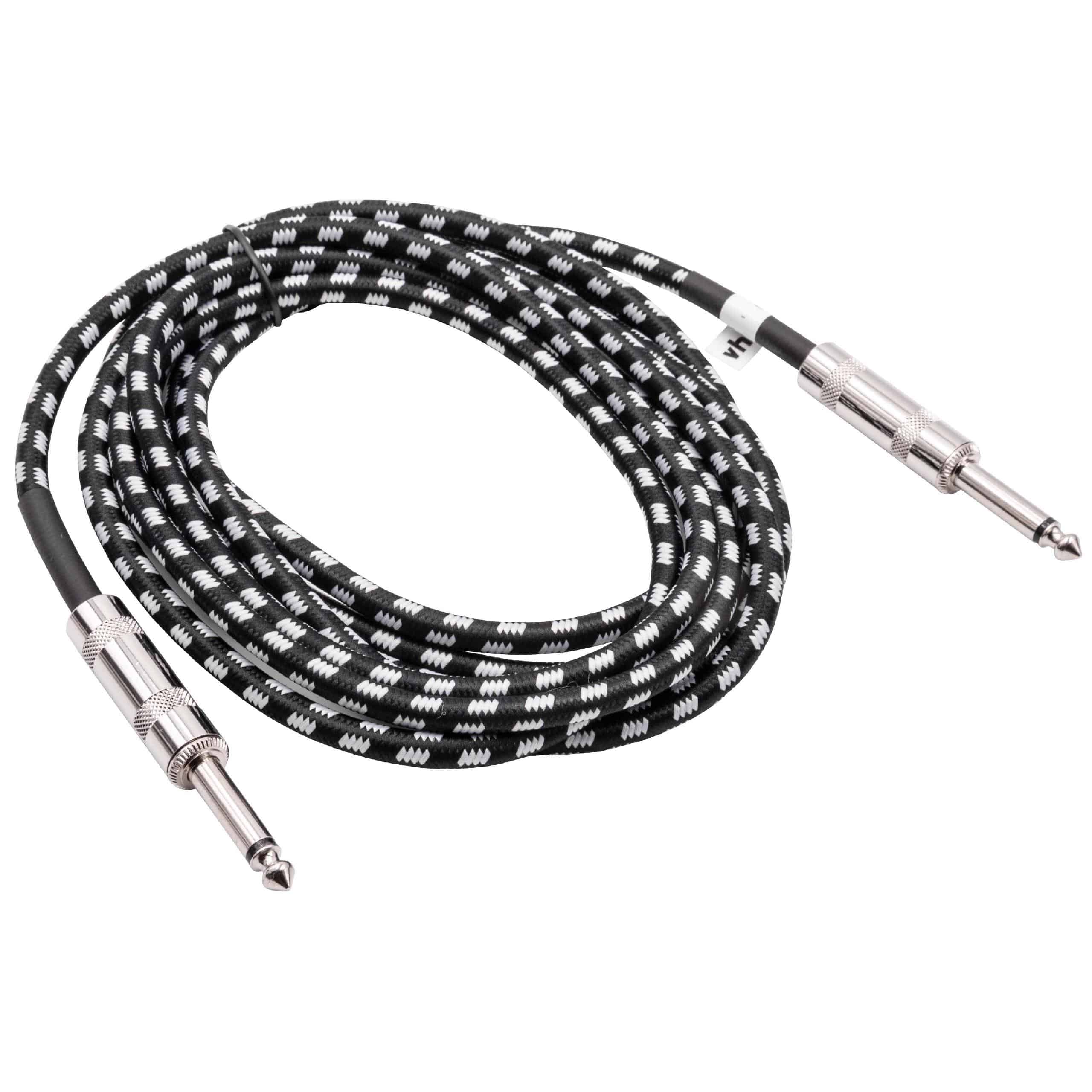 3m Guitar AUX Cable for Electric Guitar compatible with all 6.35mm Audio-Ports - Braided, Straight