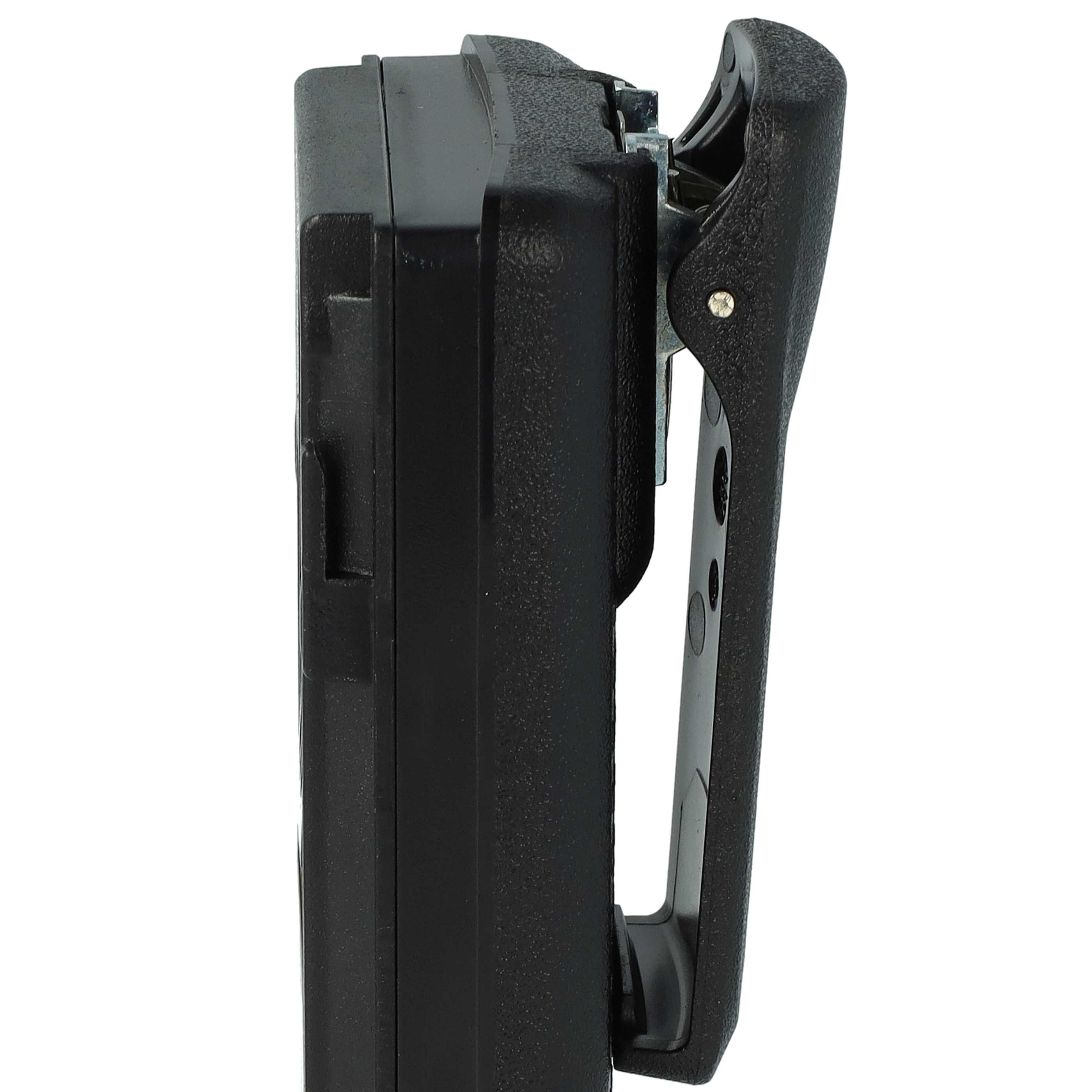 Radio Battery (5 Units) Replacement for Motorola PMNN441, PMNN4415 - 3000 mAh 7.2 V Li-Ion + Belt Clip