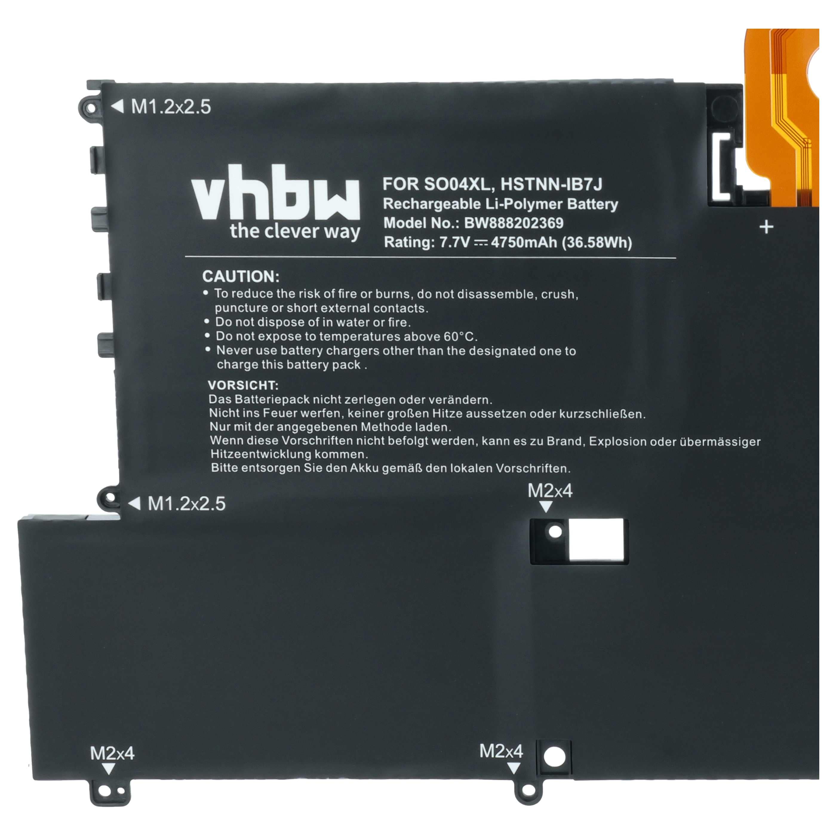 Akumulator do laptopa zamiennik HP 843534-121, 843534-1C1, 844199-855, HSTNN-IB7J - 4750 mAh 7,7 V LiPo