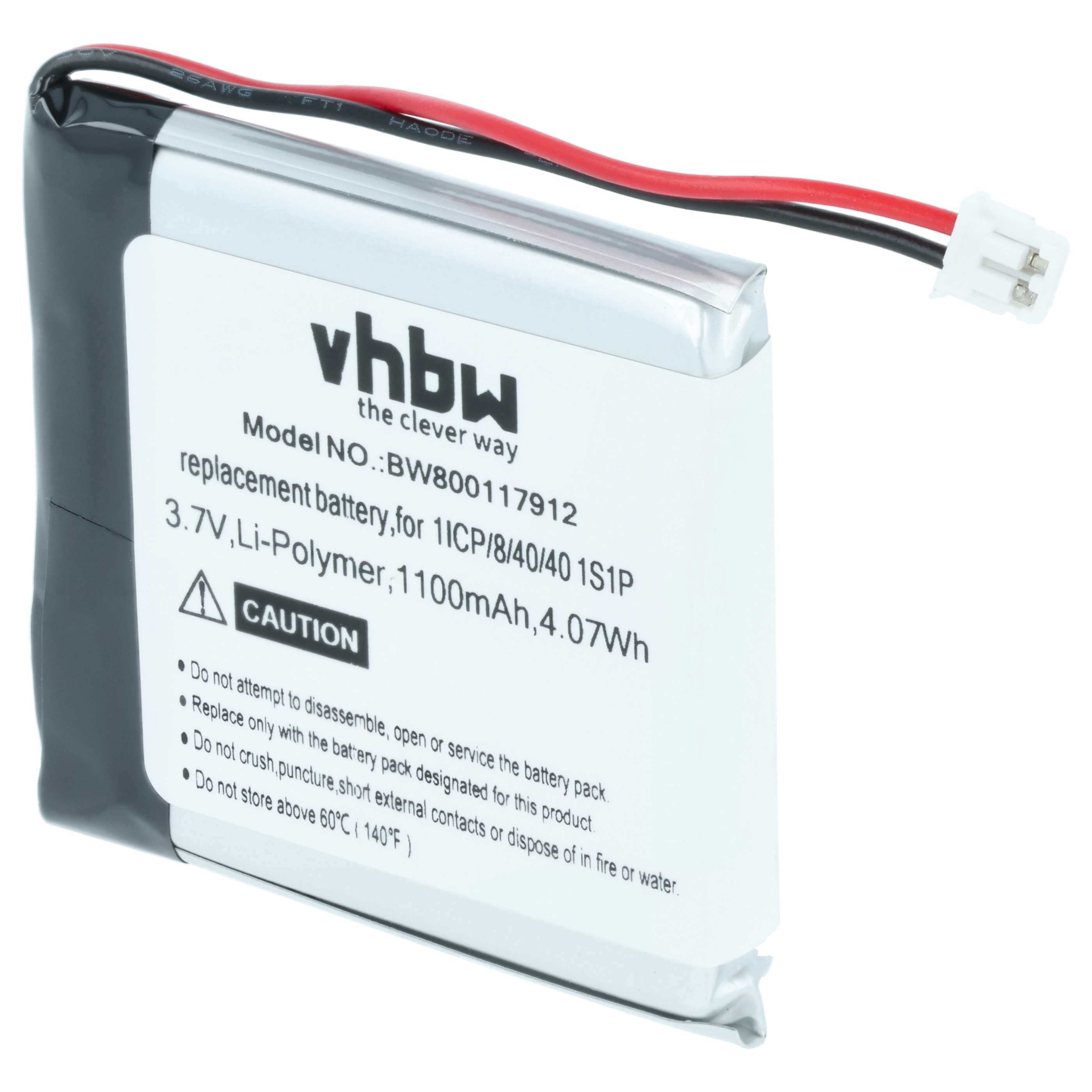Akumulator do nawigacji GPS zamiennik Coyote 1ICP/8/40/40 1S1P - 1100 mAh 3,7 V LiPo