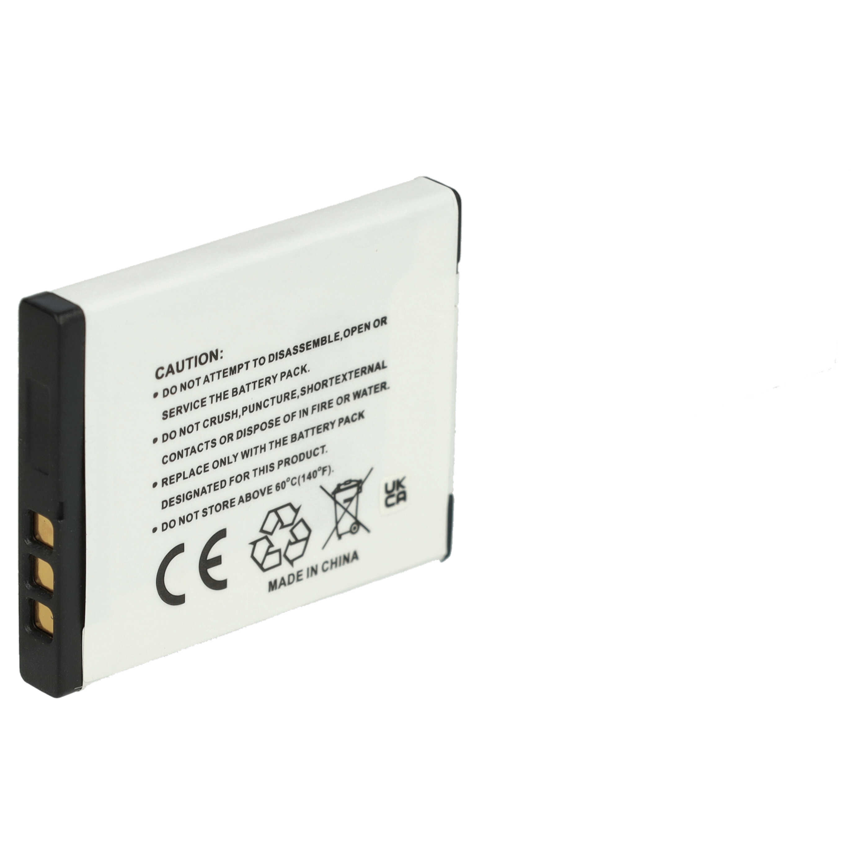 3x Battery replaces Olympus Li-70B - 500mAh, 3.7V, Li-Ion
