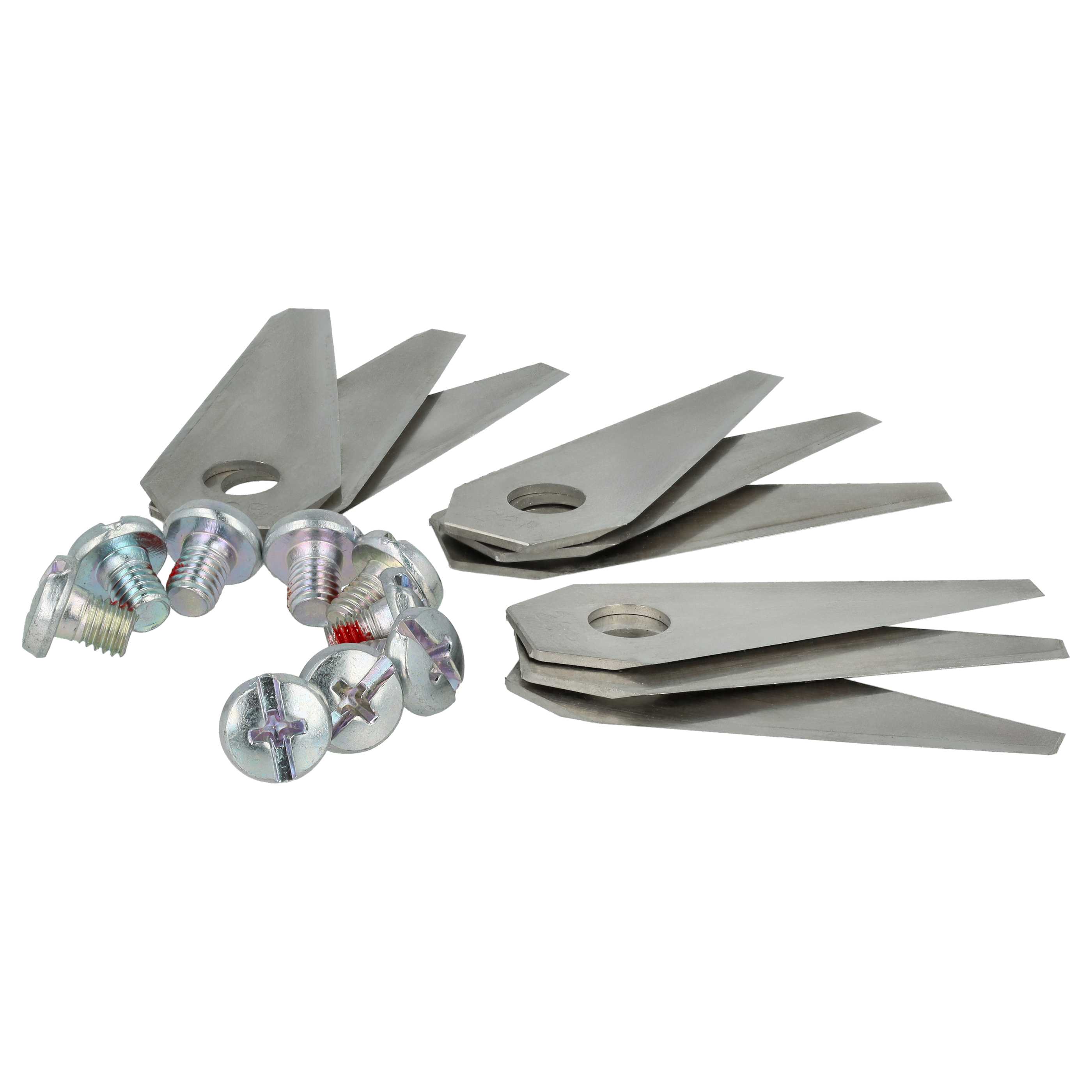 27x Lames remplace Bosch F 016 104 255, F 016 800 321 pour tondeuse – Couteaux acier, Silber