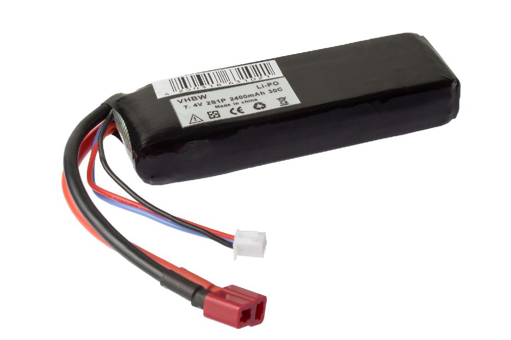 Model Making Device Replacement Battery - 2400mAh 7.4V Li-polymer, AWG 12 / AWG 22