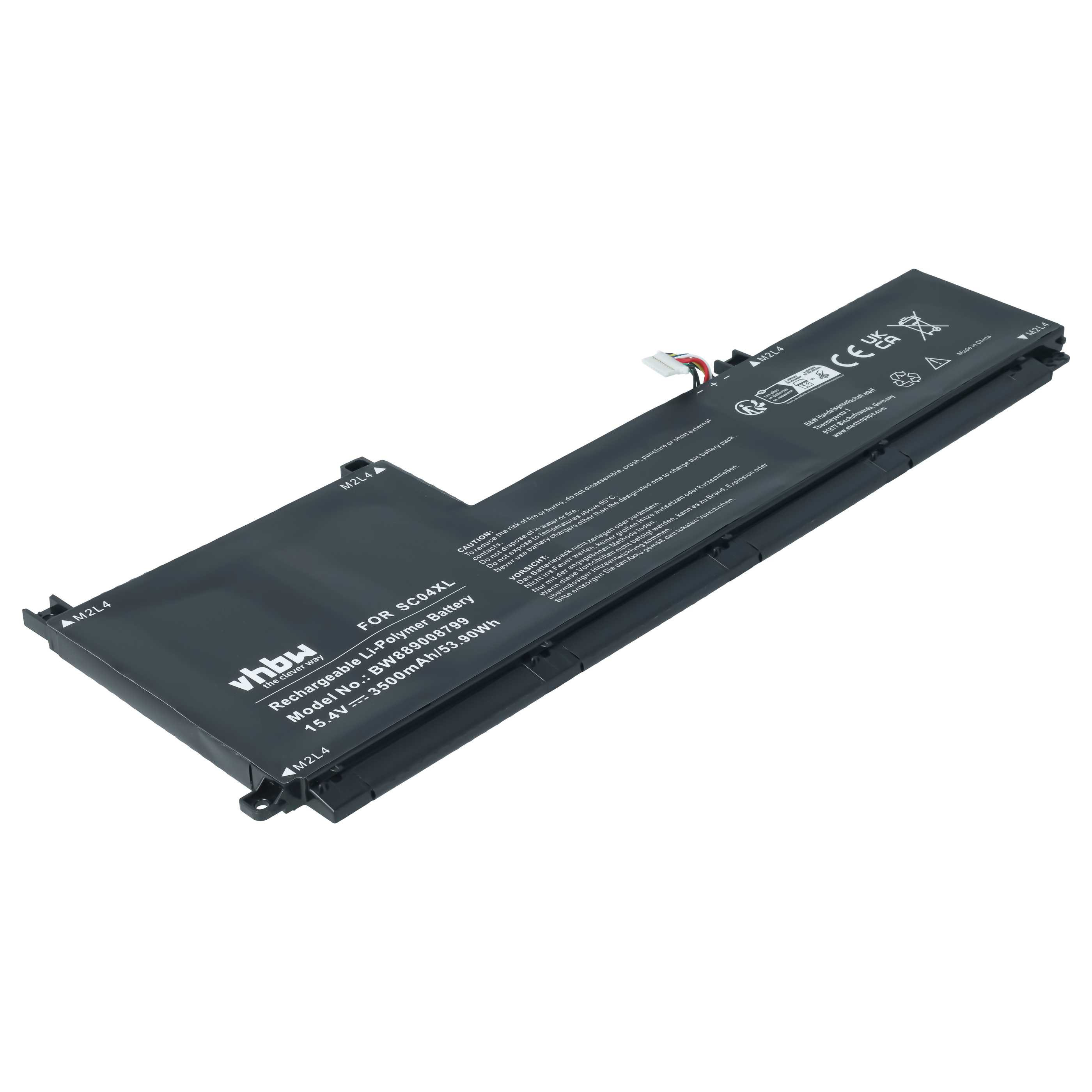Notebook Battery replaces HP SC04XL, SC04063XL, M08254-1C1, HSTNN-IB9R - 3500 mAh 15.4 V Li-polymer