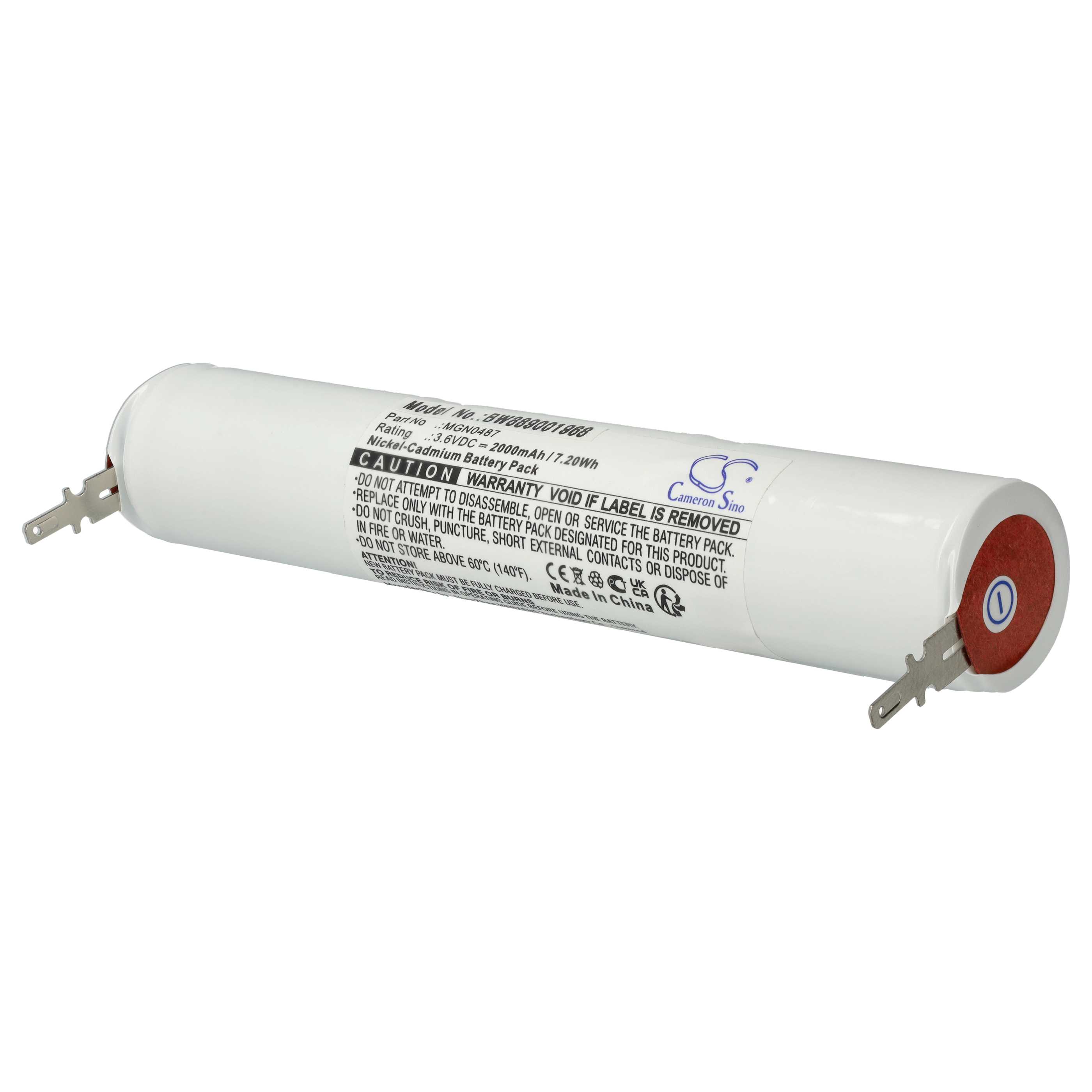 Emergency Light 5x Battery replaces Schneider OVA TD110431 - 2000 mAh 3.6 V NiCd