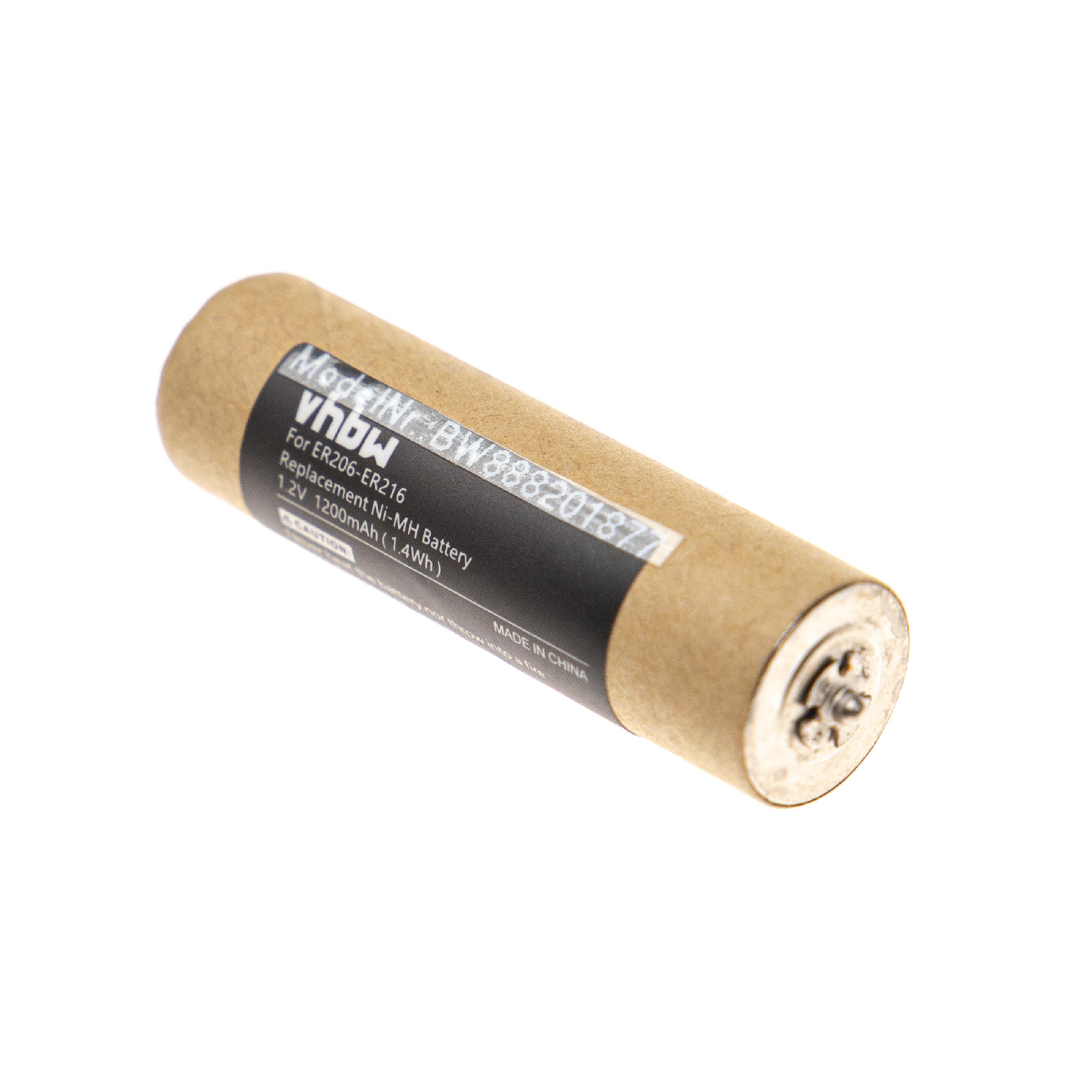 Batterie remplace Panasonic WER213L2504, WER2061L2508 pour rasoir électrique - 1200mAh 1,2V NiMH