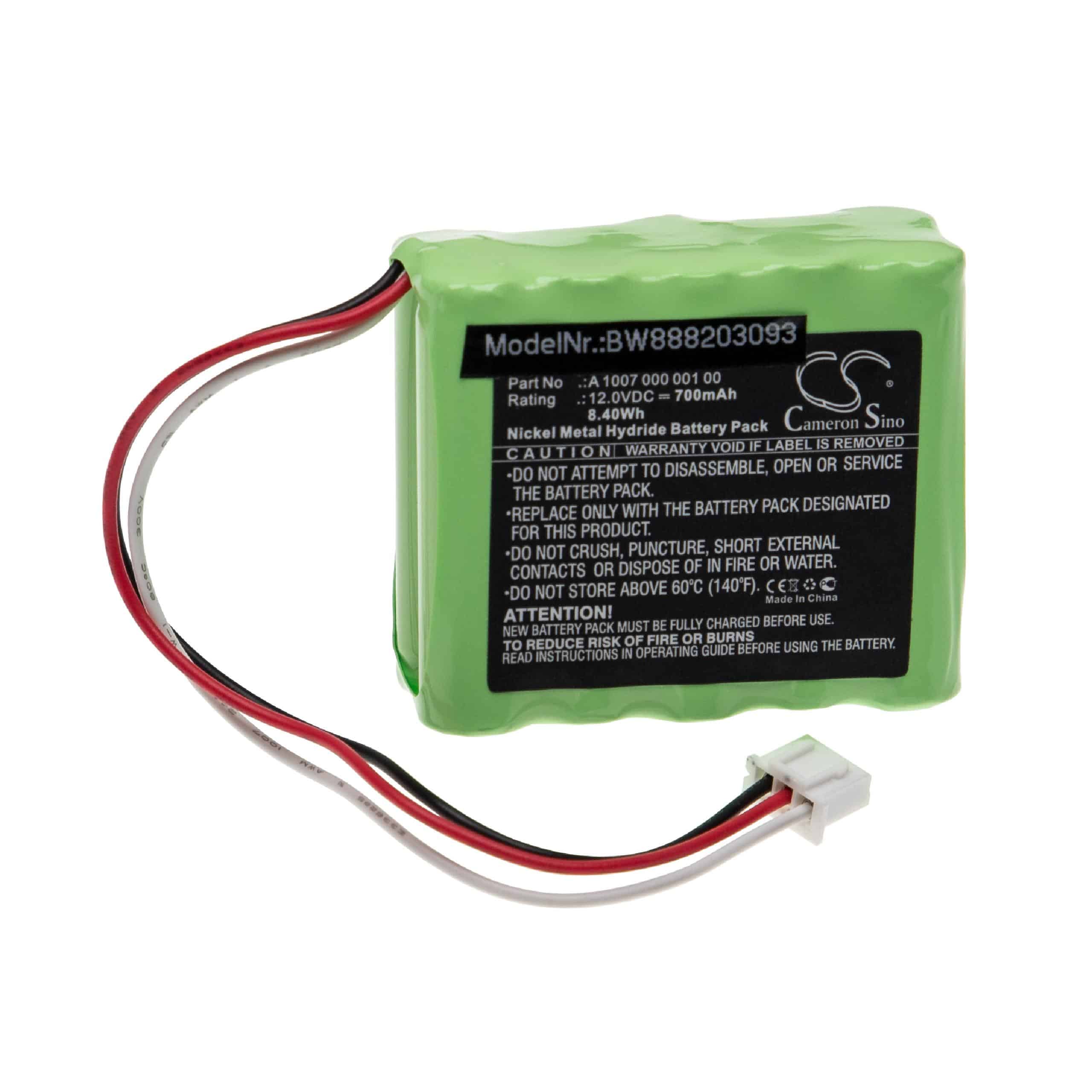 Medical Equipment Battery Replacement for Dentsply A 1007 000 001 00 - 700mAh 12V NiMH