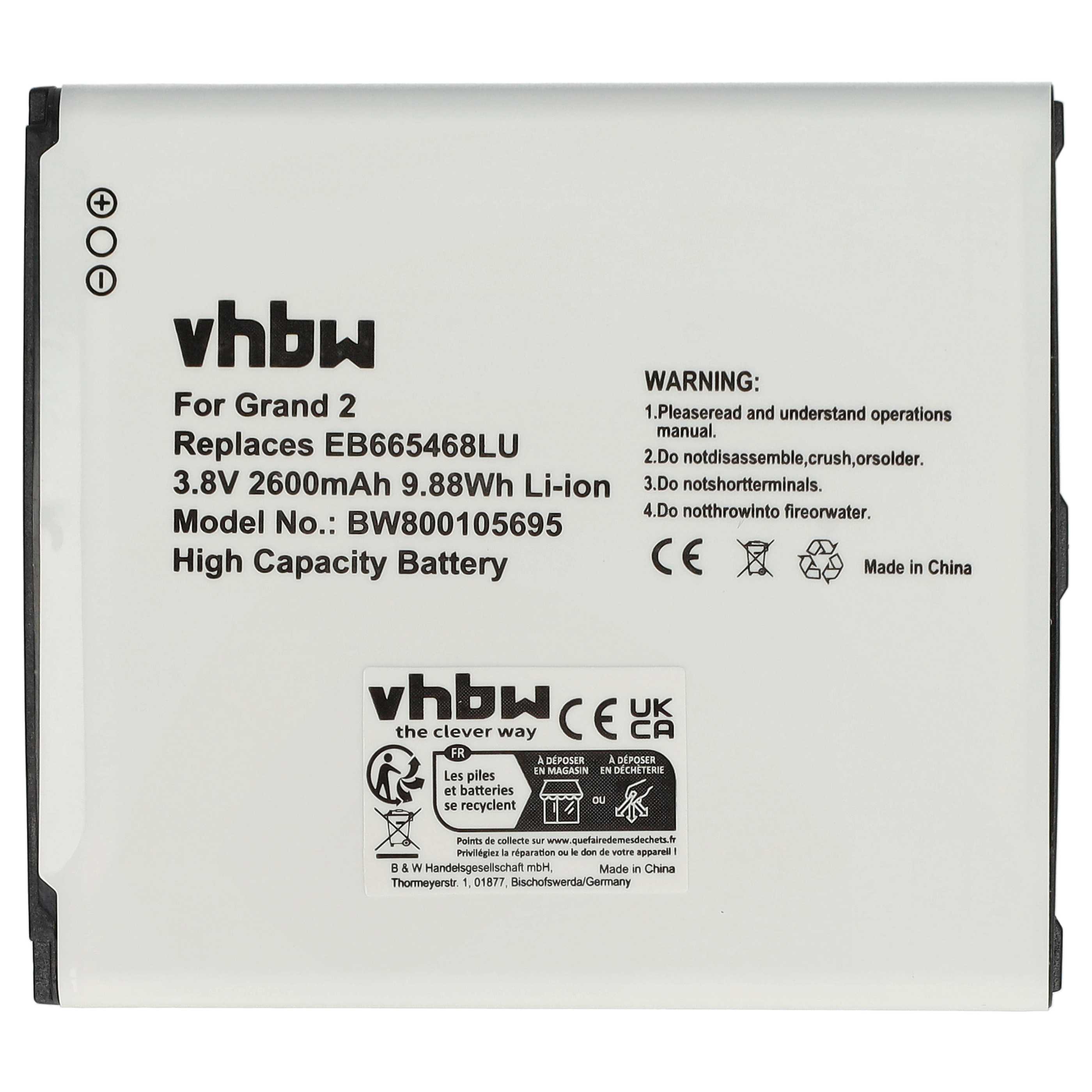 Akumulator do telefonu smartfona zamiennik Samsung EB665468LU, EB-B220AC - 2600 mAh 3,8 V Li-Ion