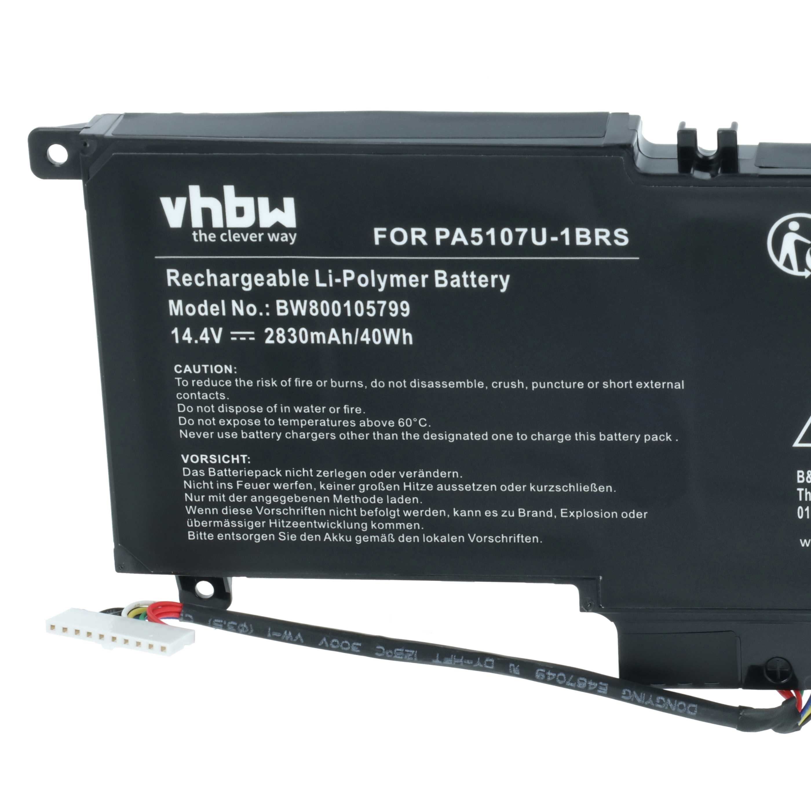 Akumulator do laptopa zamiennik Toshiba 7D013201M, 7D227747S, 4ICP9/39/65-1 - 2830 mAh 14,4 V Li-Ion