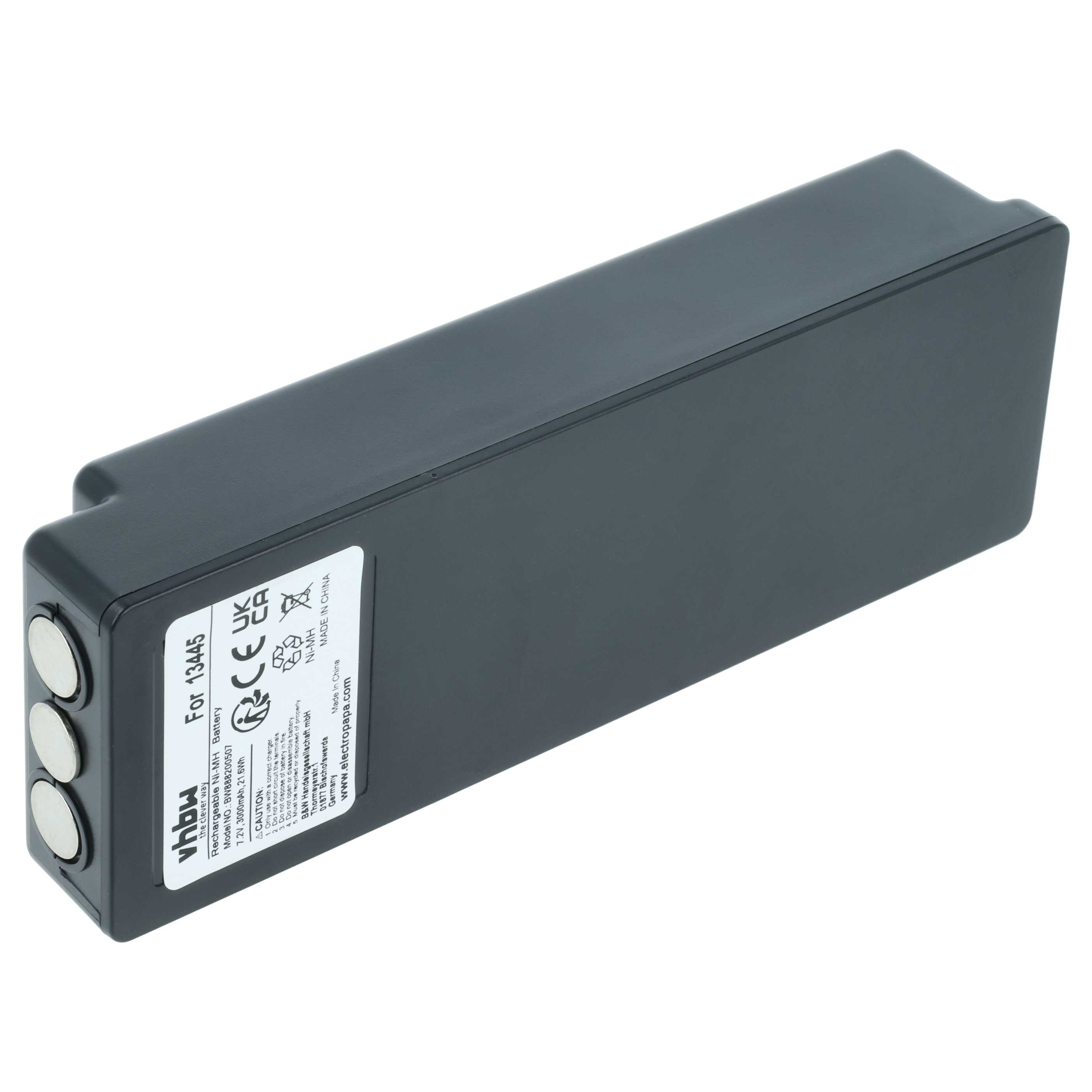 Batería reemplaza Palfinger Scanreco 17162, 1026, 708031757, 16131, 13445 sistema control - 3000mAh 7,2V NiMH