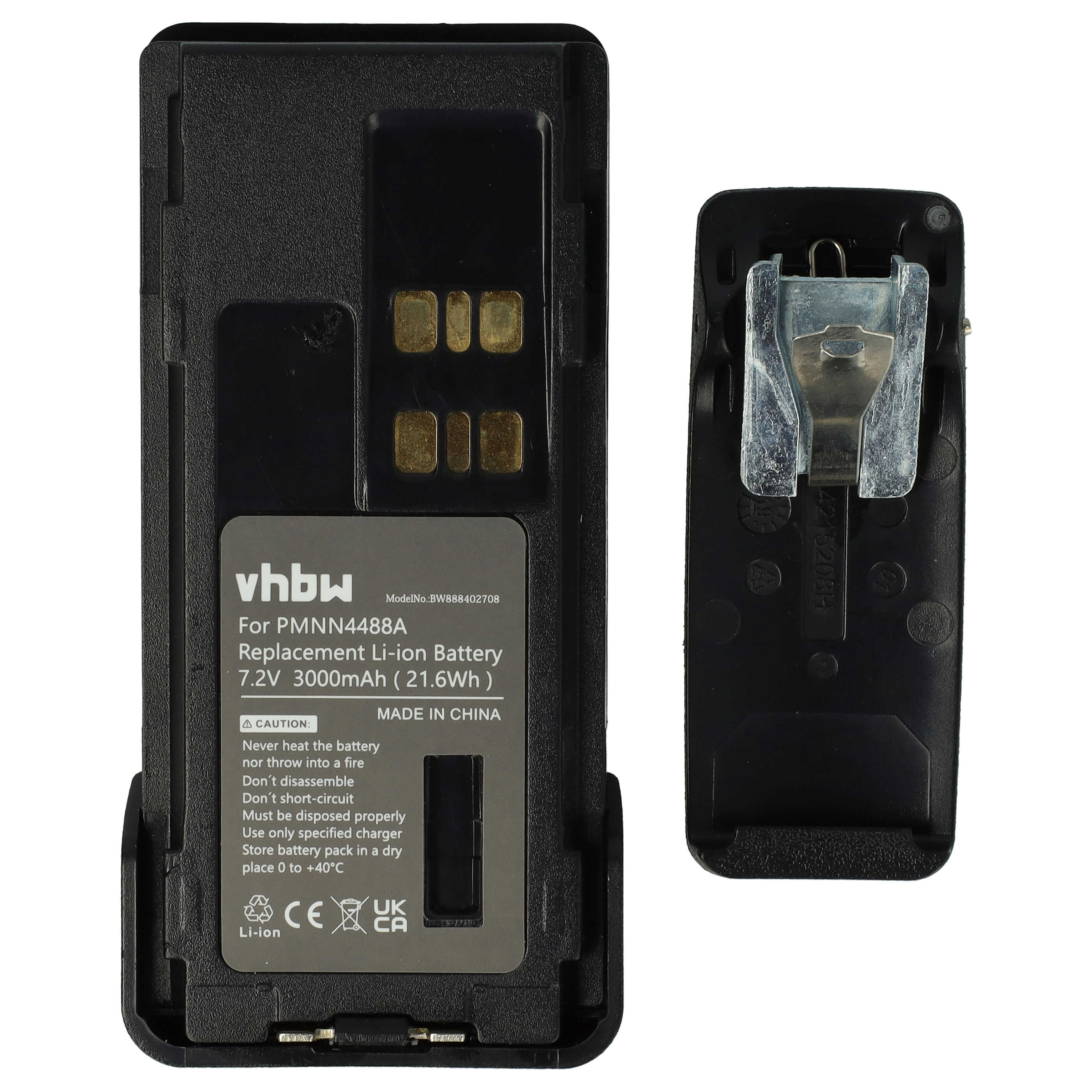 Batteria per dispositivo radio sostituisce Motorola PMNN4415, PMNN441 Motorola - 3000mAh 7,2V Li-Ion